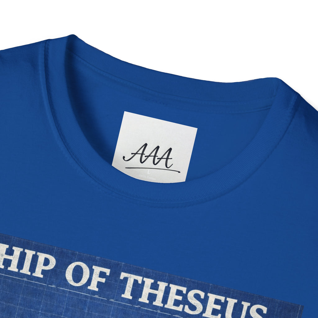 Ship of Theseus Blueprint T-Shirt | Nautical Diagram, Philosophical Art