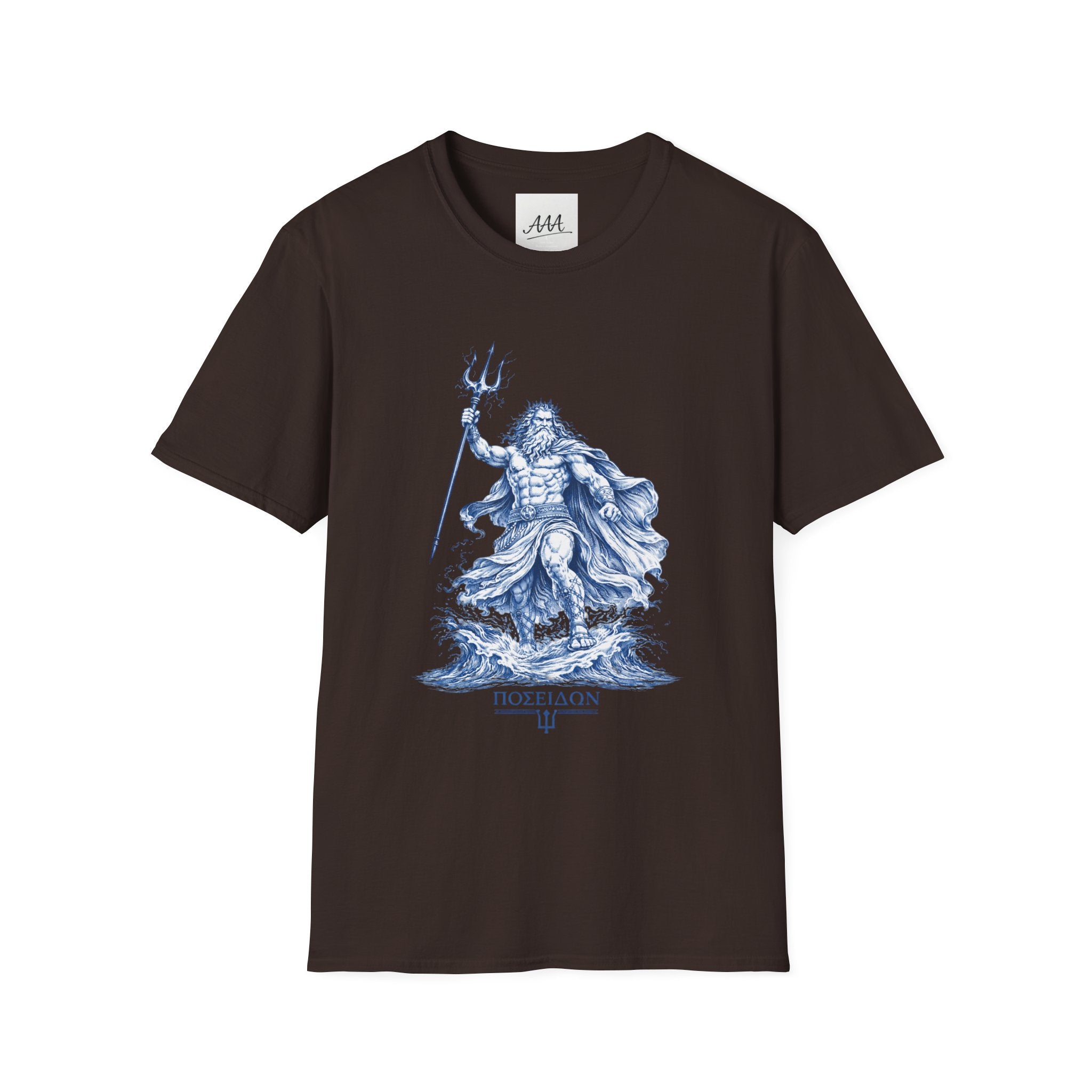 Poseidon T-Shirt | Greek God of the Sea Mythology Tee | Ancient Greece Graphic Shirt | Gift for Ocean Lover | Unisex Soft Cotton