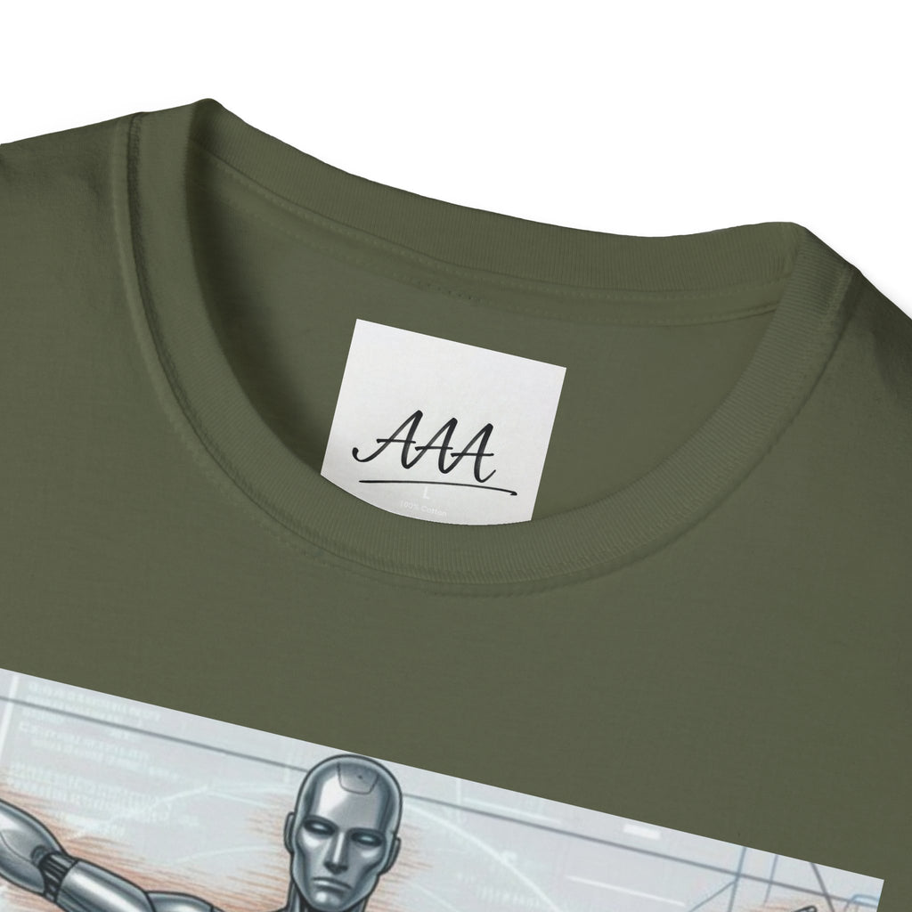 Cybernetic Vitruvian Man T-Shirt | Futuristic Anatomy Graphic Tee