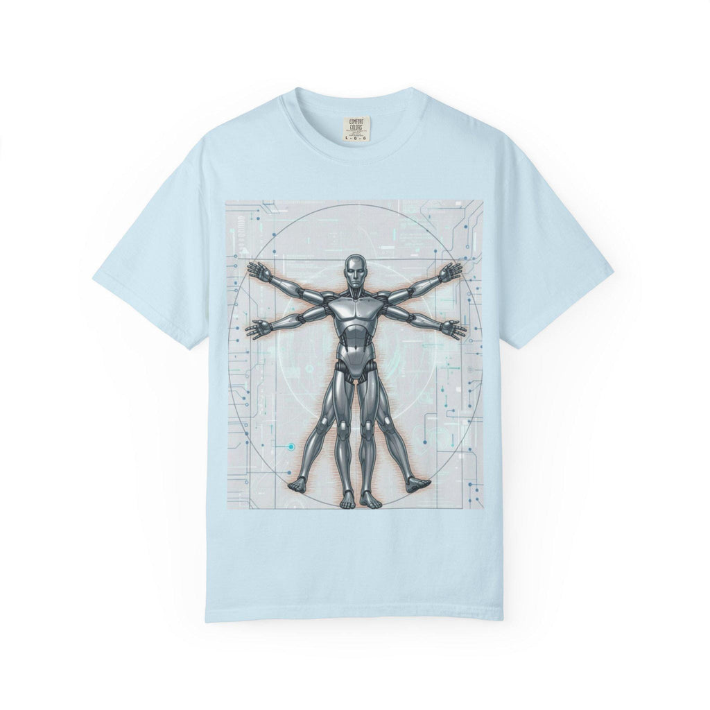 Vitruvian Robot T-Shirt Futuristic SciFi Graphic Tee