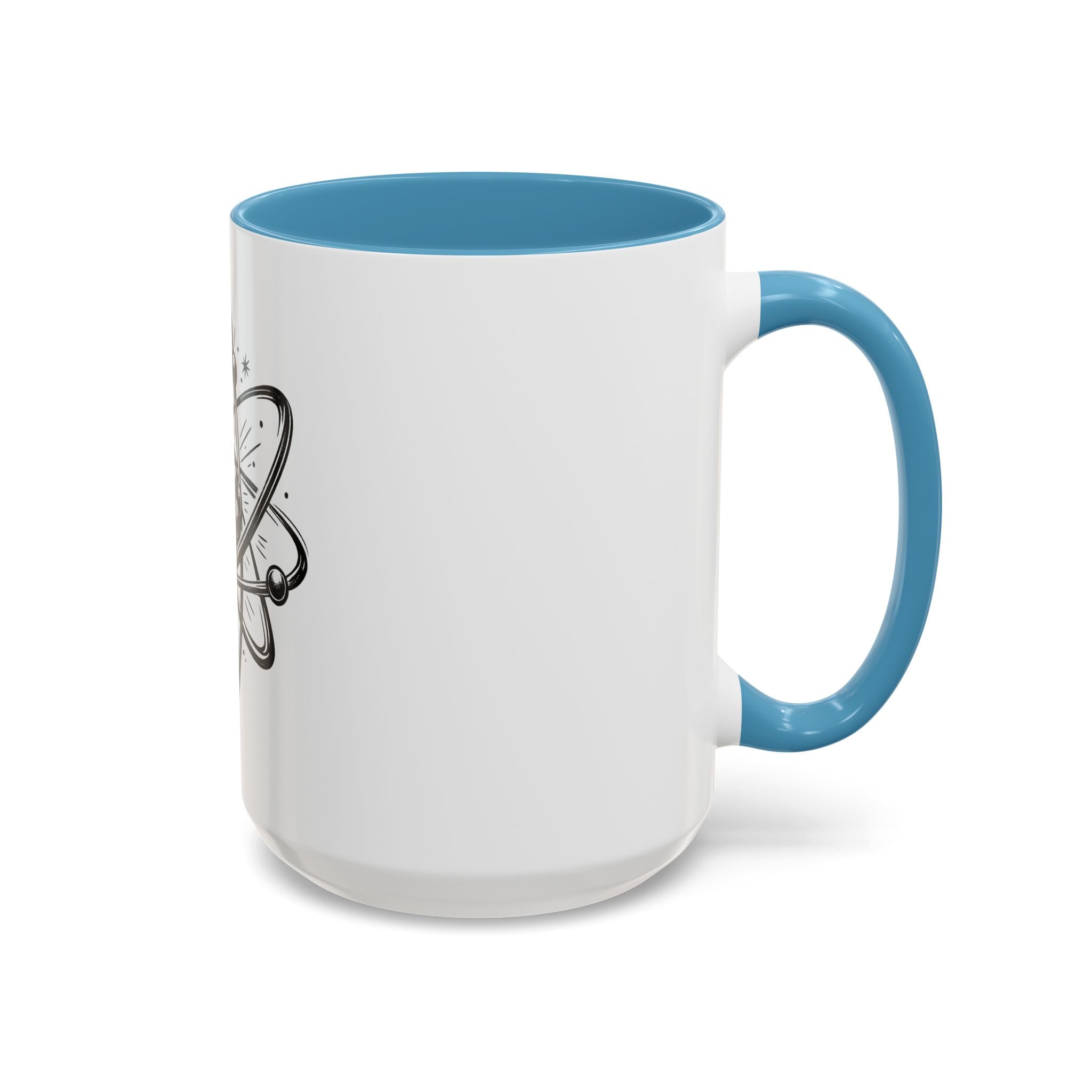 Atom Illustration Accent Mug | Science Coffee Cup