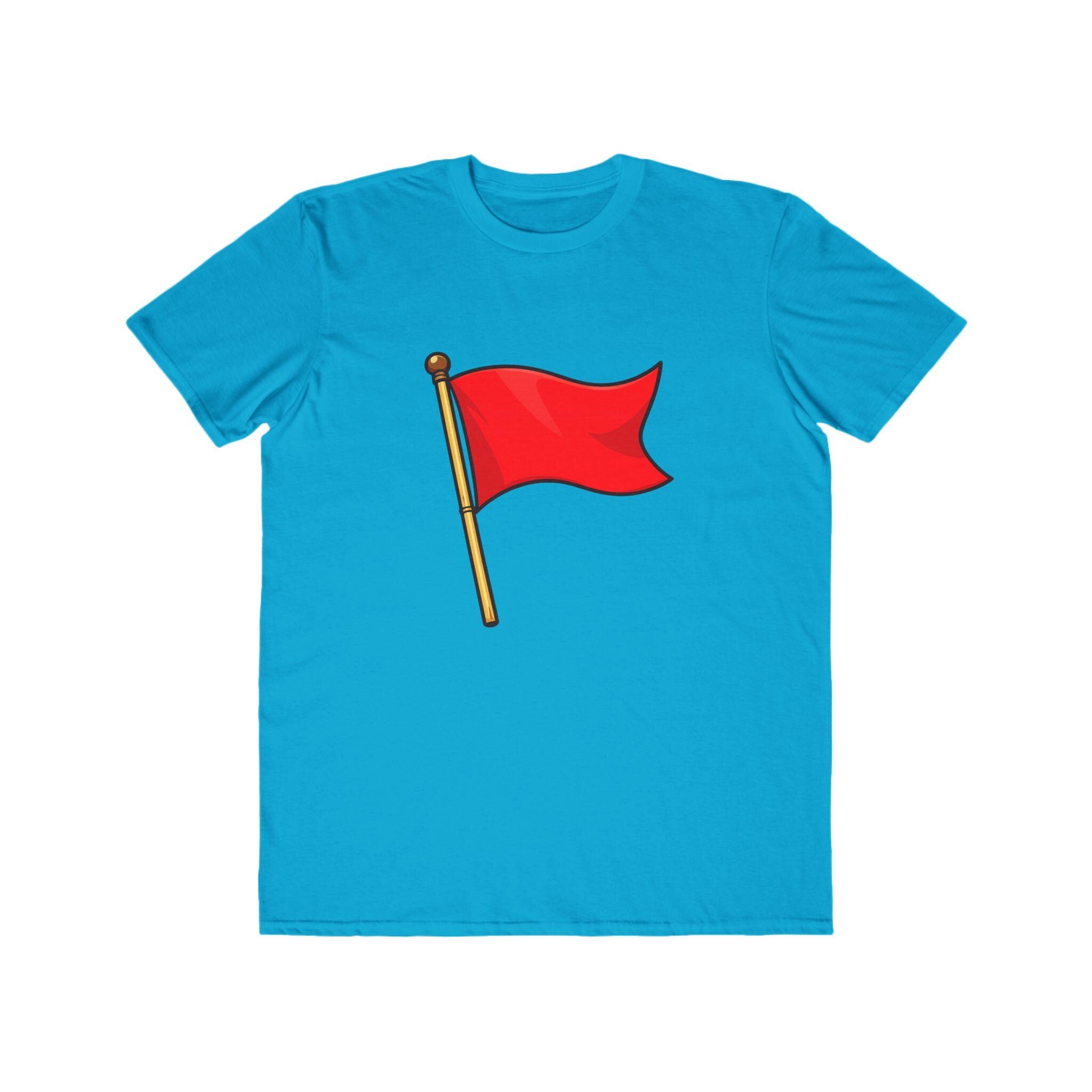 Red Flag Graphic Tee Men's Casual Cotton T-Shirt