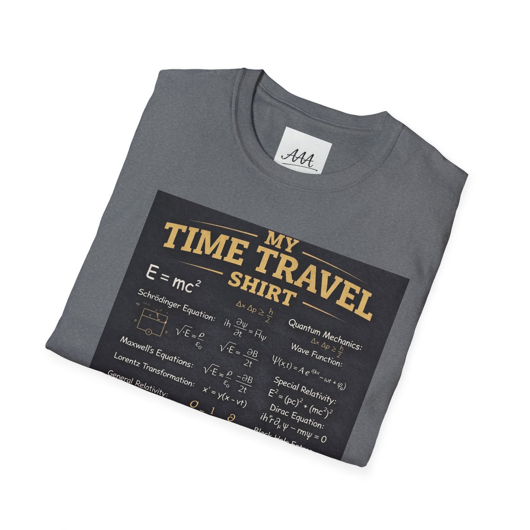 My Time Travel Shirt | Funny Physics Equations Time Traveler T-Shirt | Quantum Mechanics History Betting Unisex Tee
