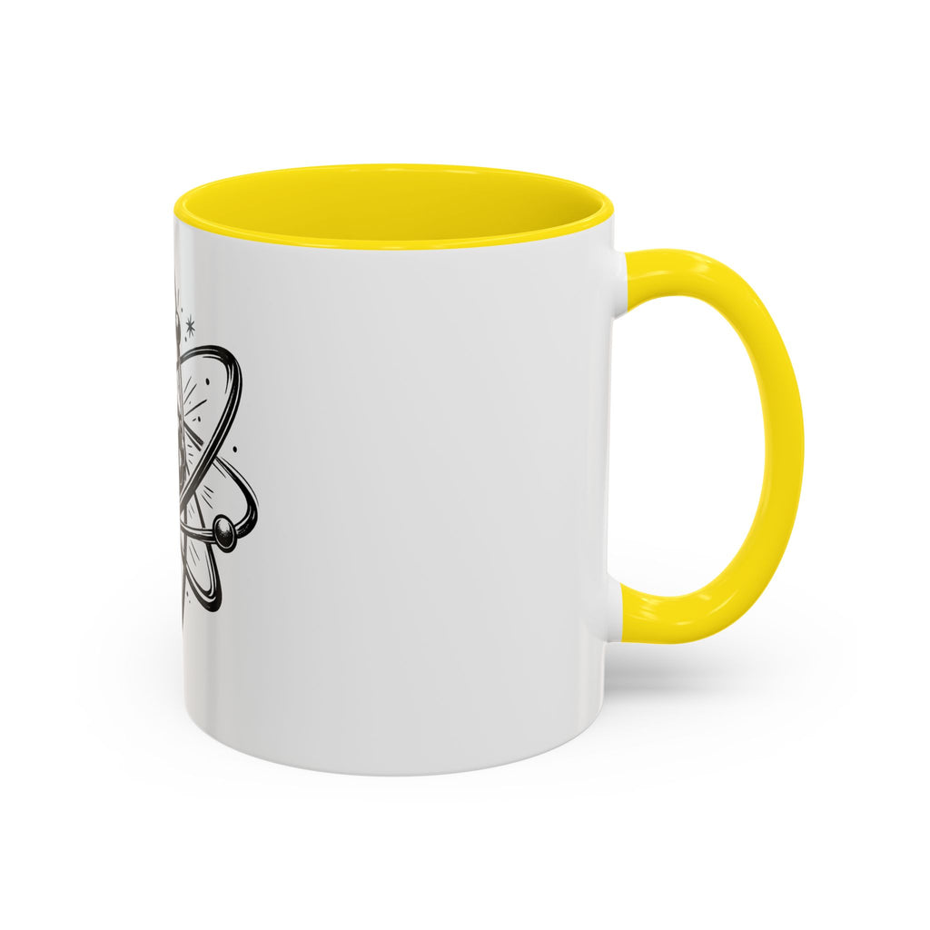 Atom Illustration Accent Mug | Science Coffee Cup