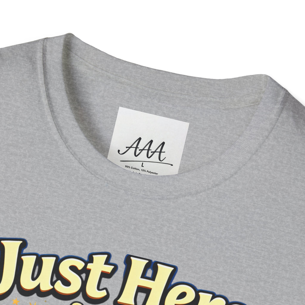 Just Here for the Wine T-Shirt | Passover Seder Illustration, Wine Cups & Matzah