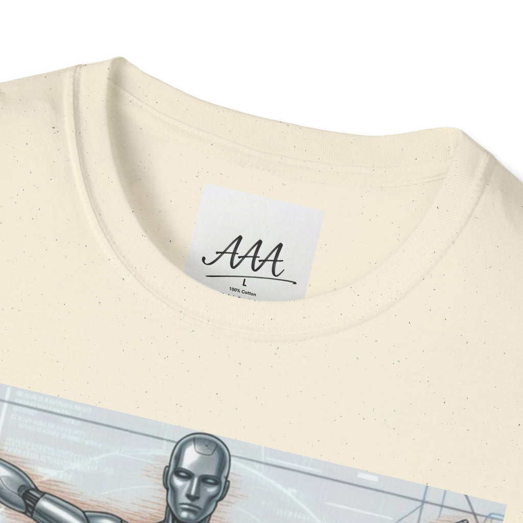 Cybernetic Vitruvian Man T-Shirt | Futuristic Anatomy Graphic Tee