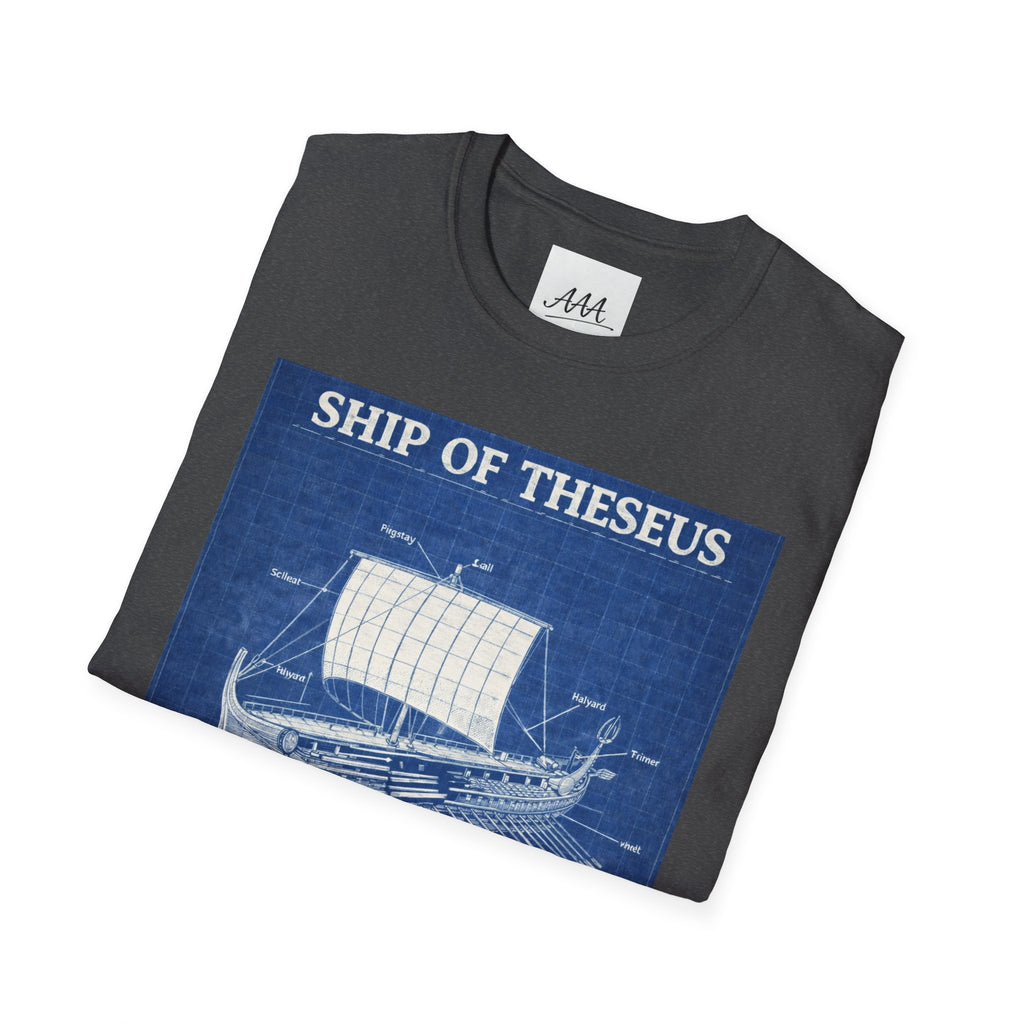 Ship of Theseus Blueprint T-Shirt | Nautical Diagram, Philosophical Art