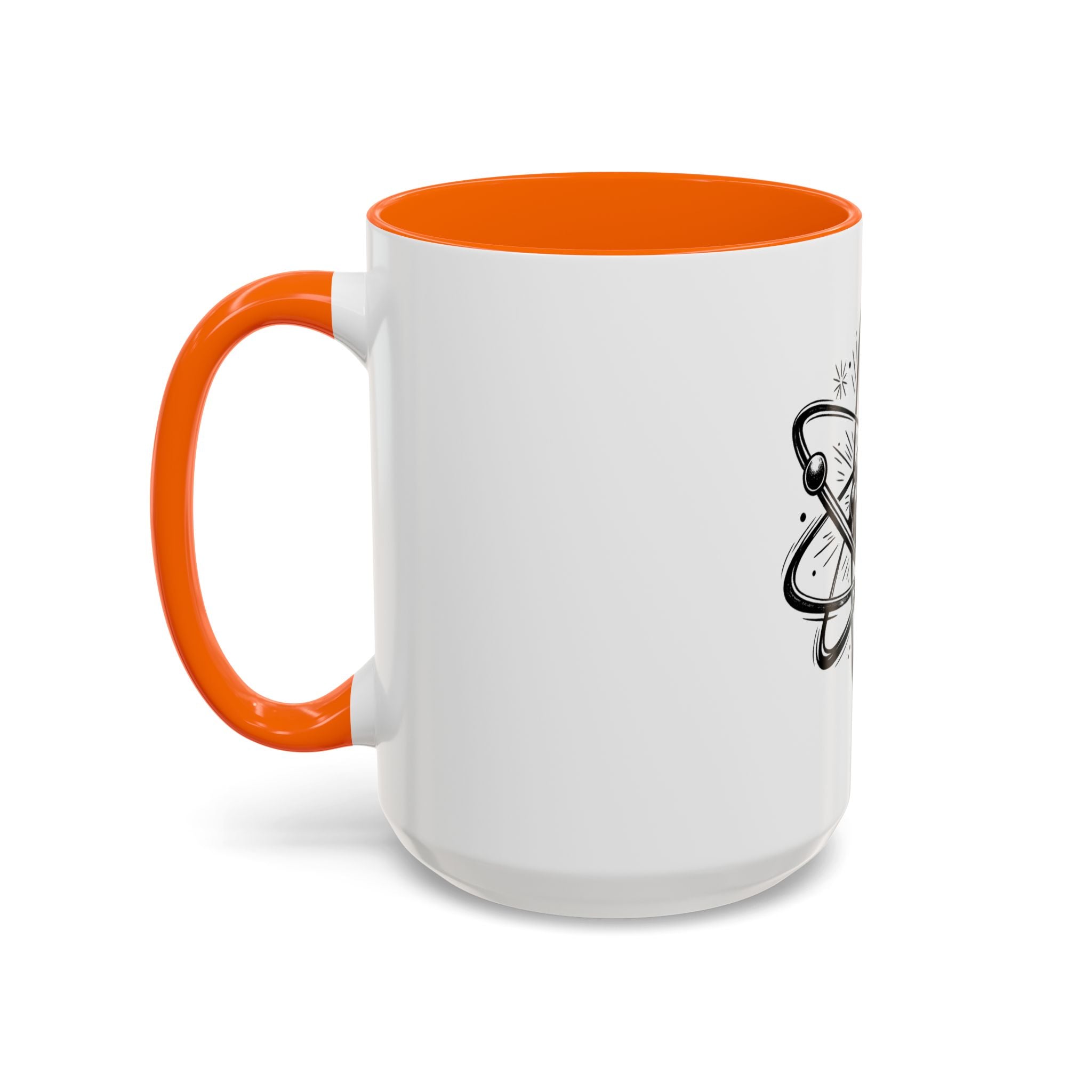 Atom Illustration Accent Mug | Science Coffee Cup