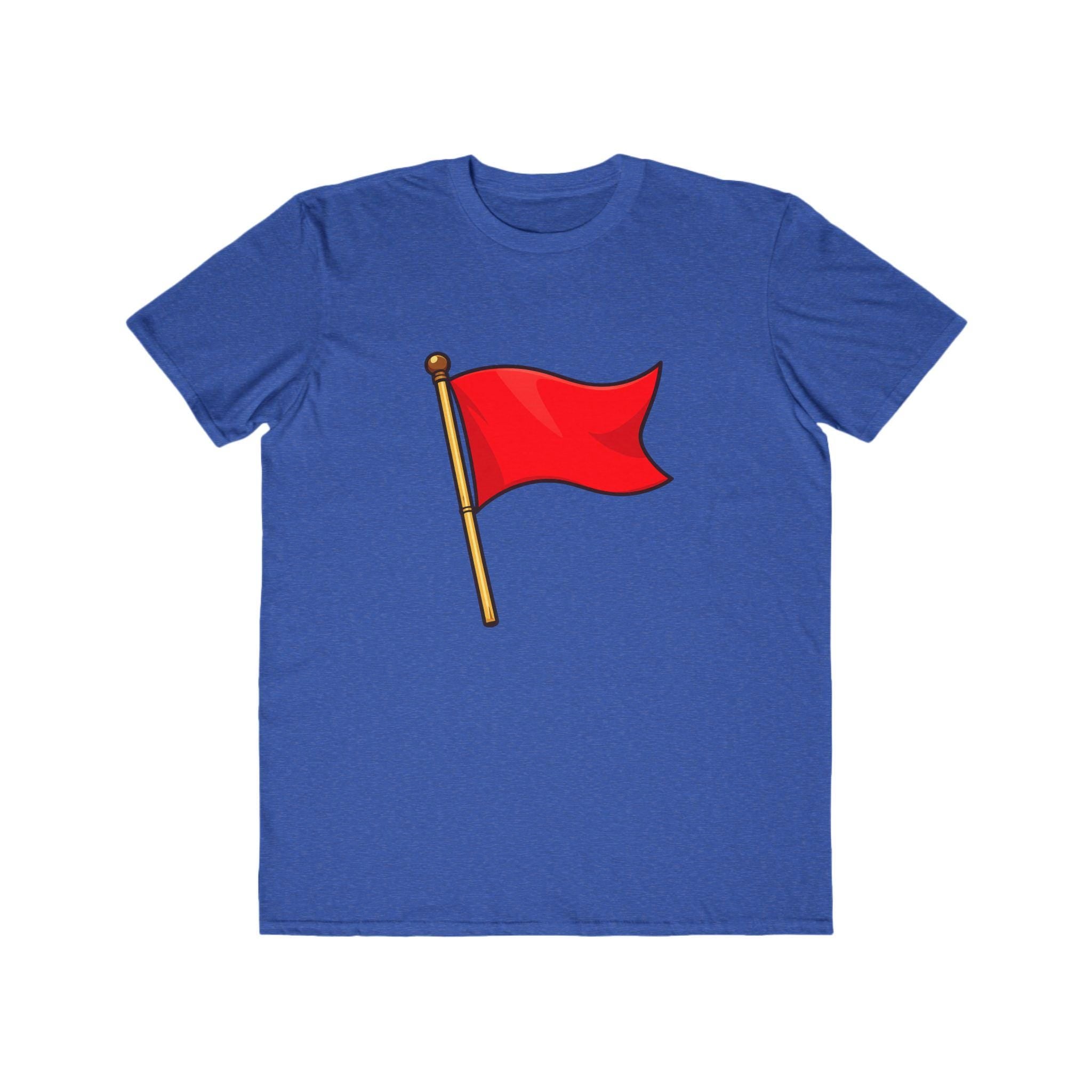 Red Flag Graphic Tee Men's Casual Cotton T-Shirt