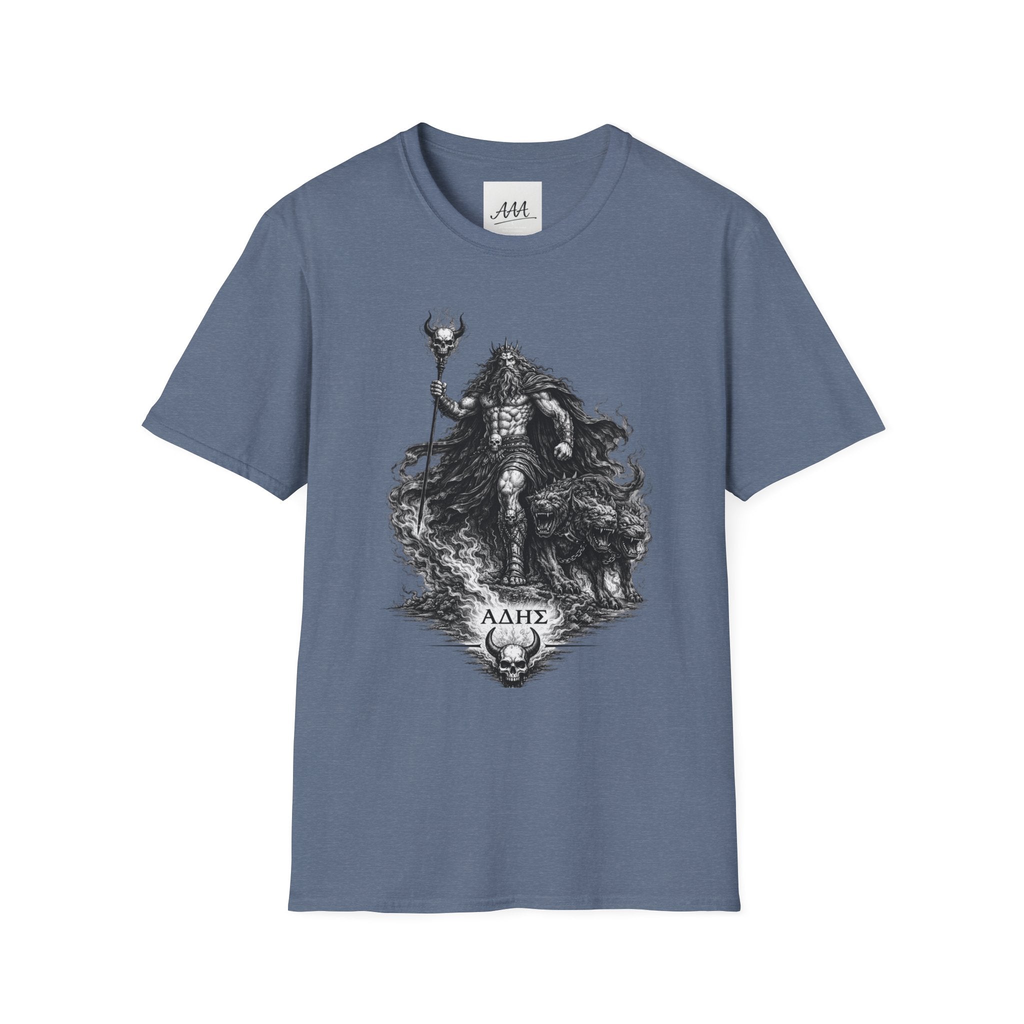 Hades Greek God T-Shirt | Dark Fantasy Hades with Cerberus Unisex T-Shirt | Olympian Collection
