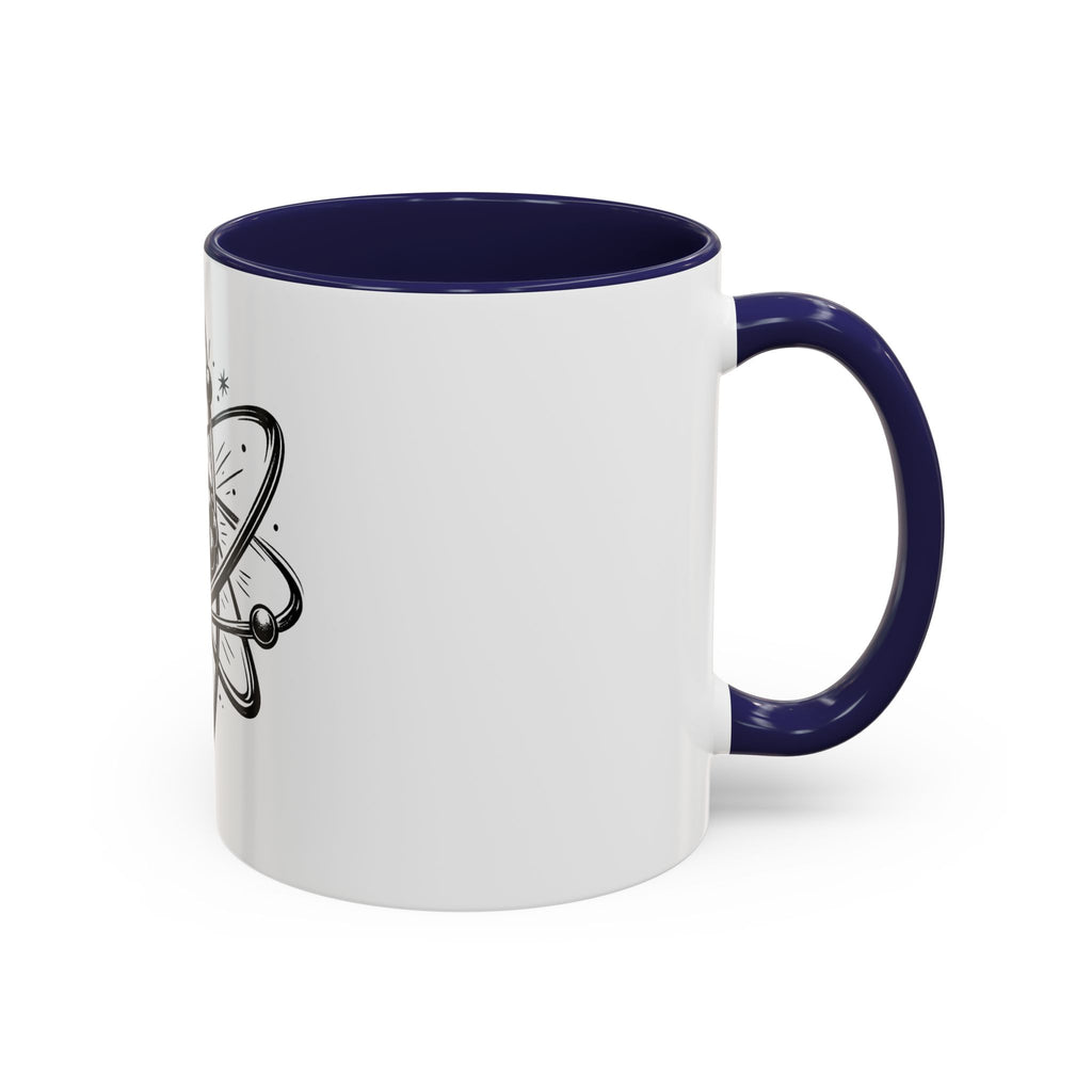 Atom Illustration Accent Mug | Science Coffee Cup