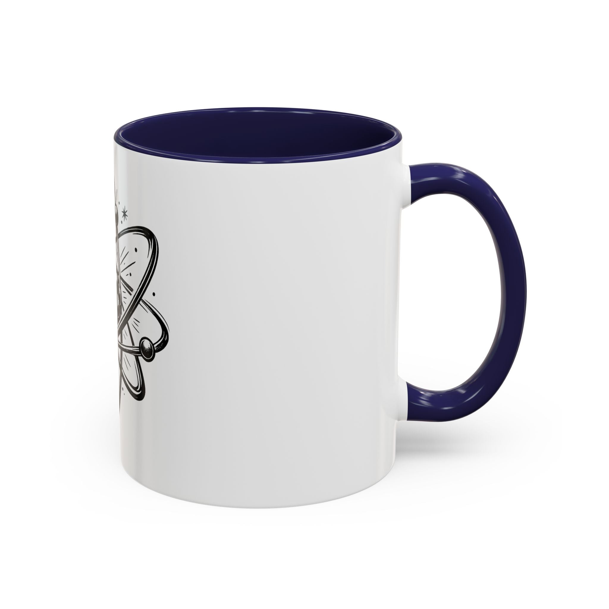 Atom Illustration Coffee Mug | Science Accent Mug | STEM Gift for Teacher | Chemistry Lover Mug | Nerdy Coffee Cup | 11oz Ceramic