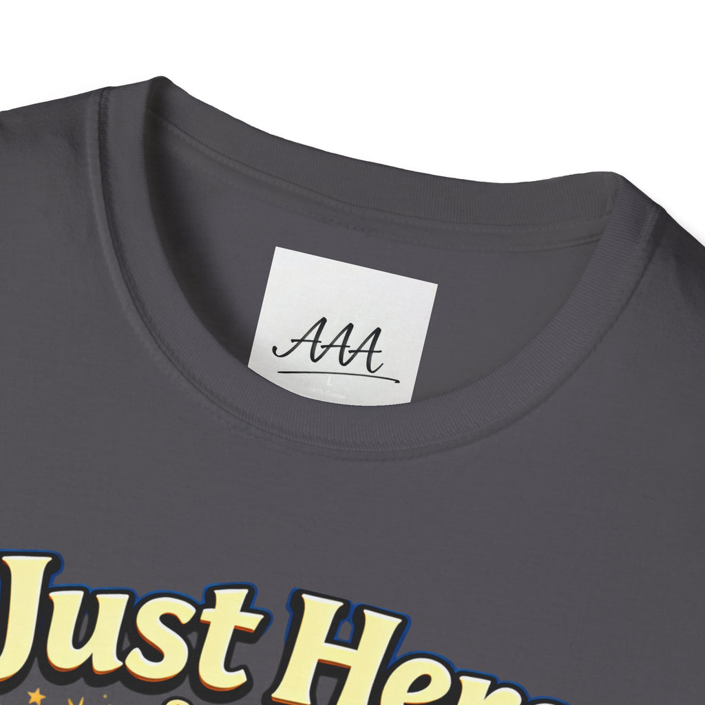 Just Here for the Wine T-Shirt | Passover Seder Illustration, Wine Cups & Matzah