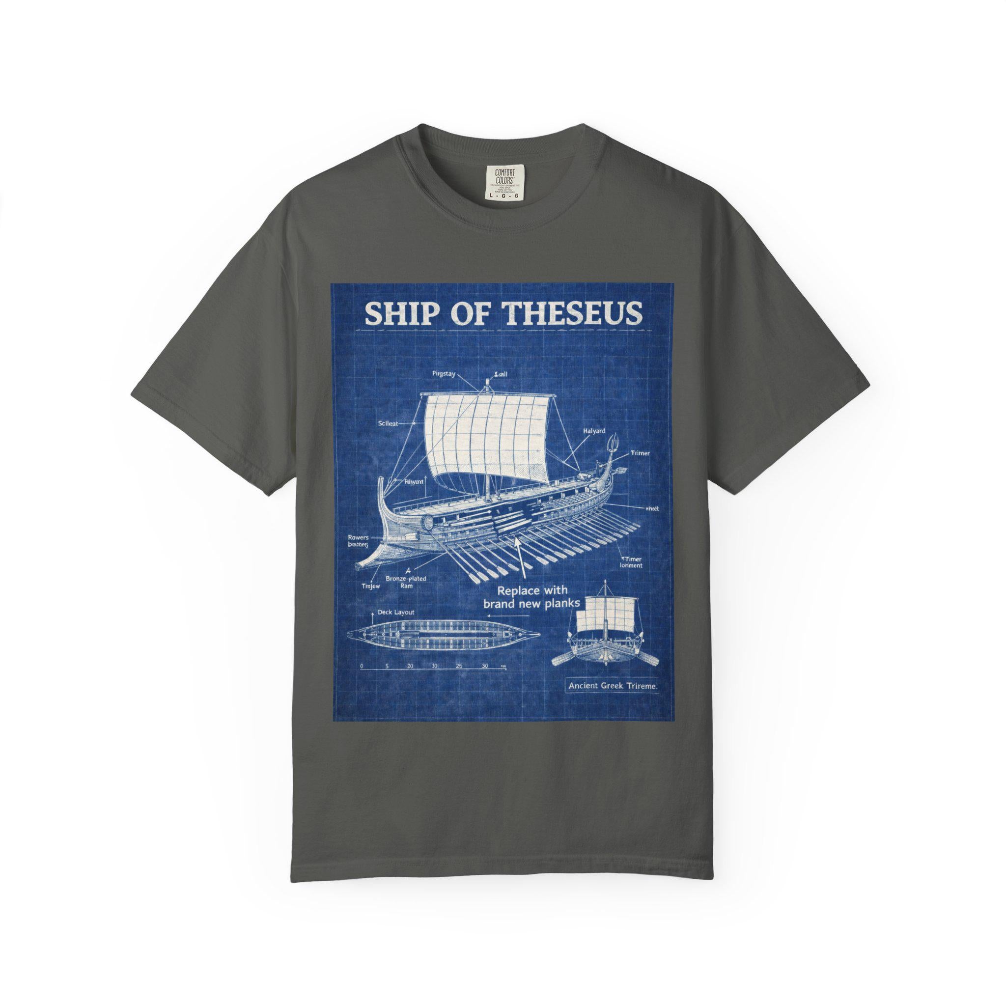 Ship of Theseus T-Shirt Blueprint Nautical Design