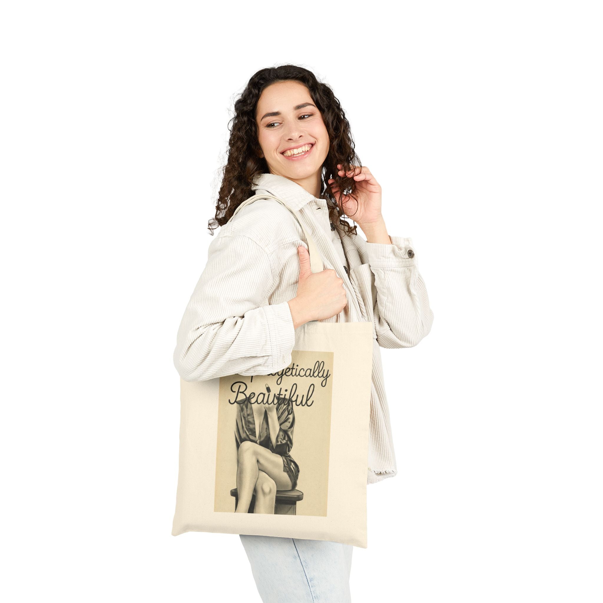 Unapologetically Me Canvas Tote Bag | Women Empowerment Graphic Bag | Bold Statement Tote | Feminist Gift Bag | Cotton Canvas Market Bag