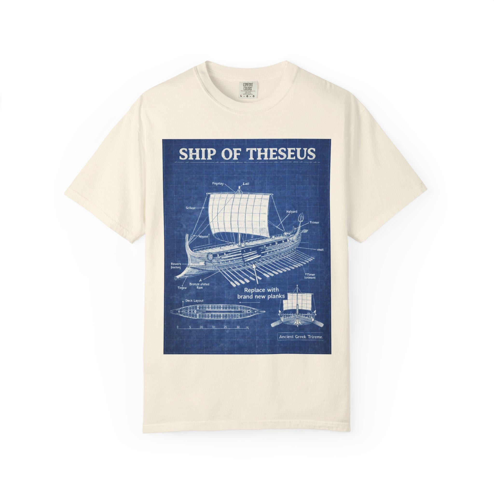Ship of Theseus T-Shirt Blueprint Nautical Design