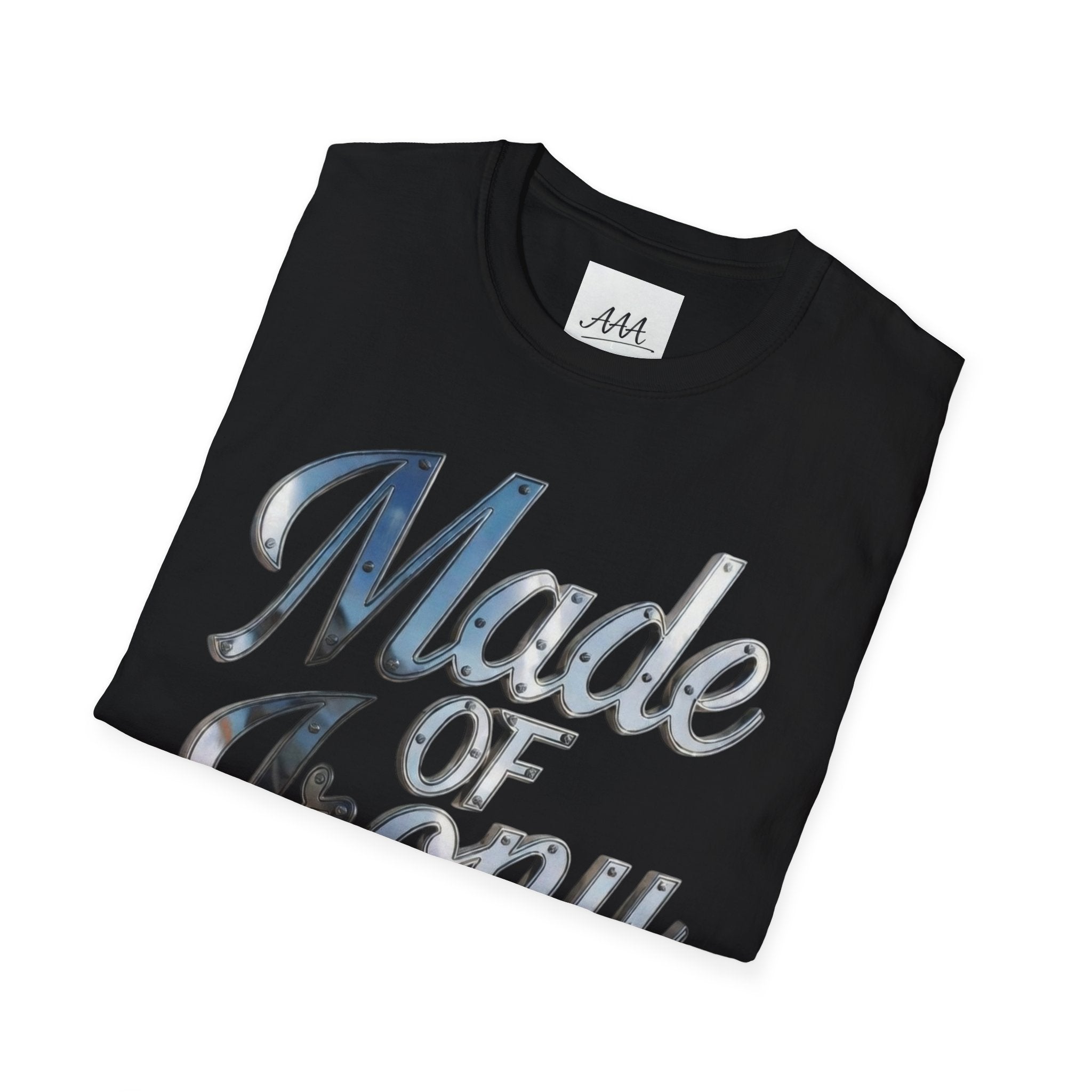 Made of Irony T-Shirt | Metallic Script Graphic Tee