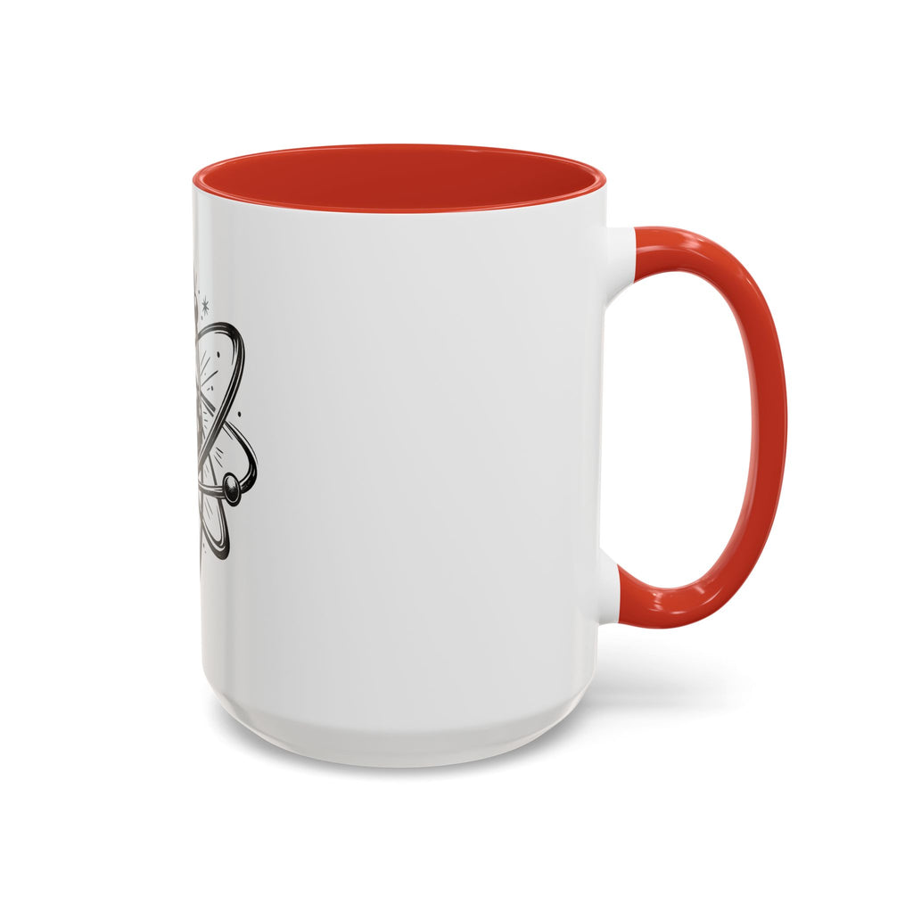 Atom Illustration Accent Mug | Science Coffee Cup
