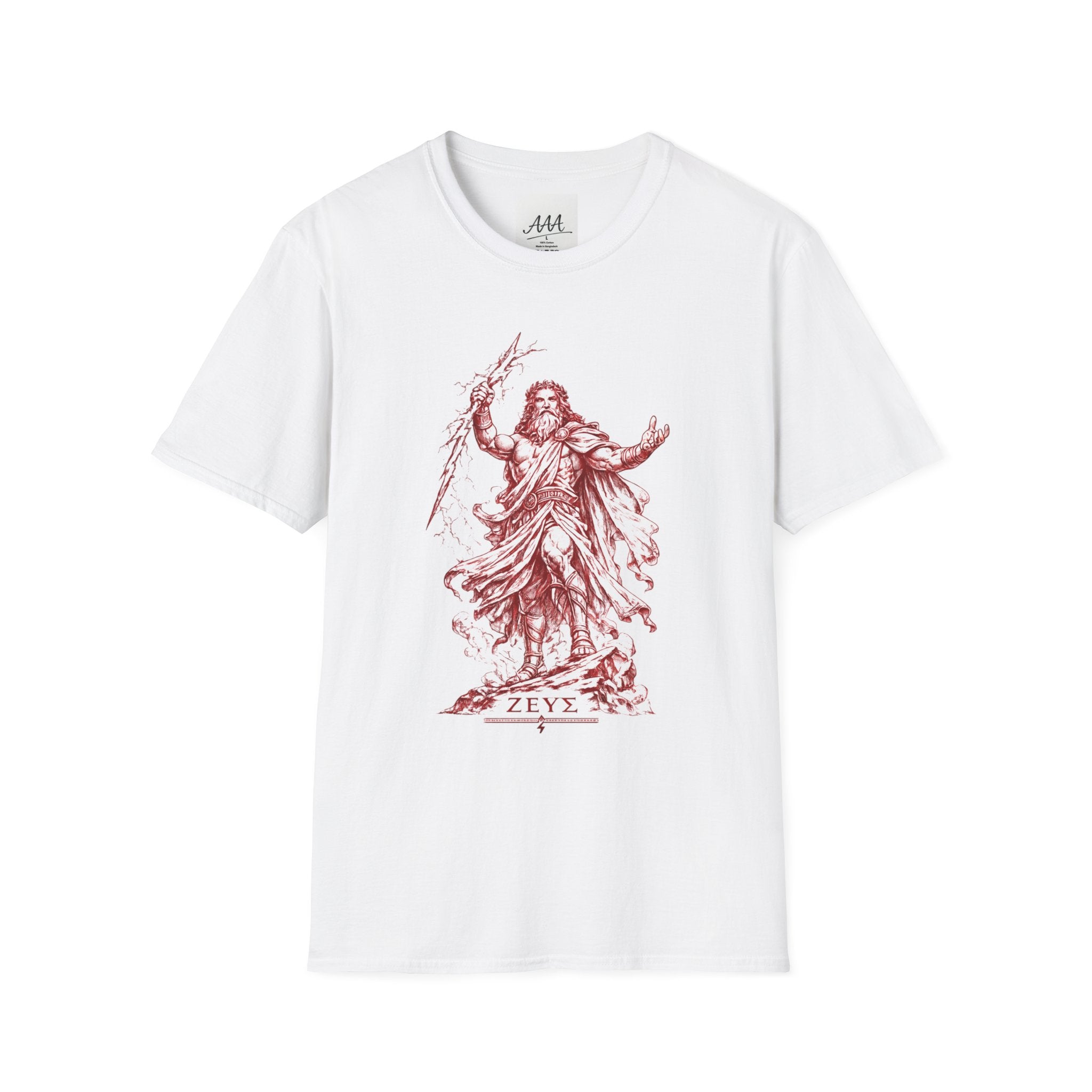 Zeus T-Shirt | King of the Gods Greek Mythology Tee | Ancient Greece Graphic Shirt | Gift for History Lover | Unisex Soft Cotton