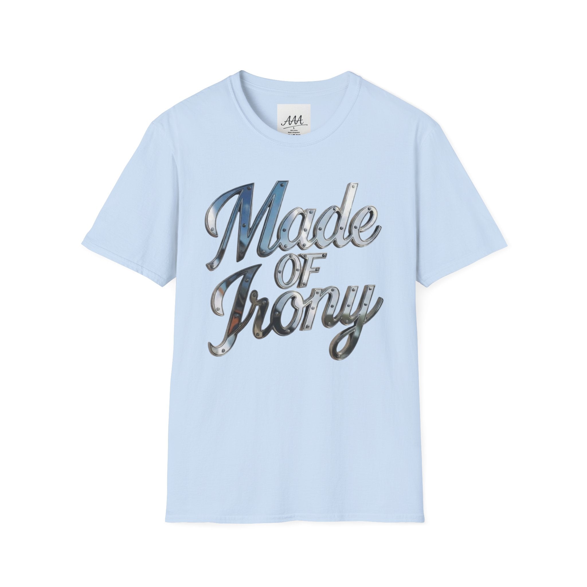 Made of Irony T-Shirt | Metallic Script Graphic Tee