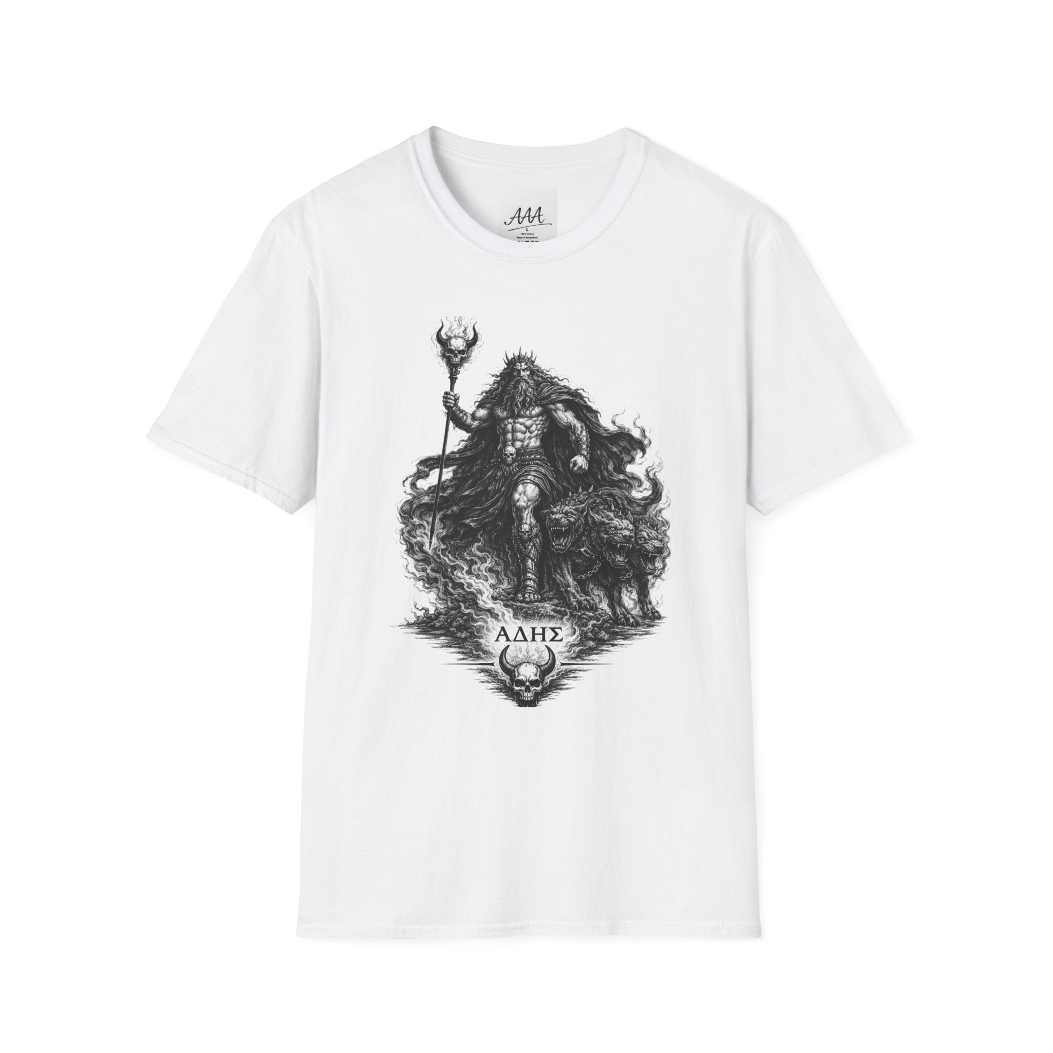 Hades Greek God T-Shirt | Dark Fantasy Hades with Cerberus Unisex T-Shirt | Olympian Collection
