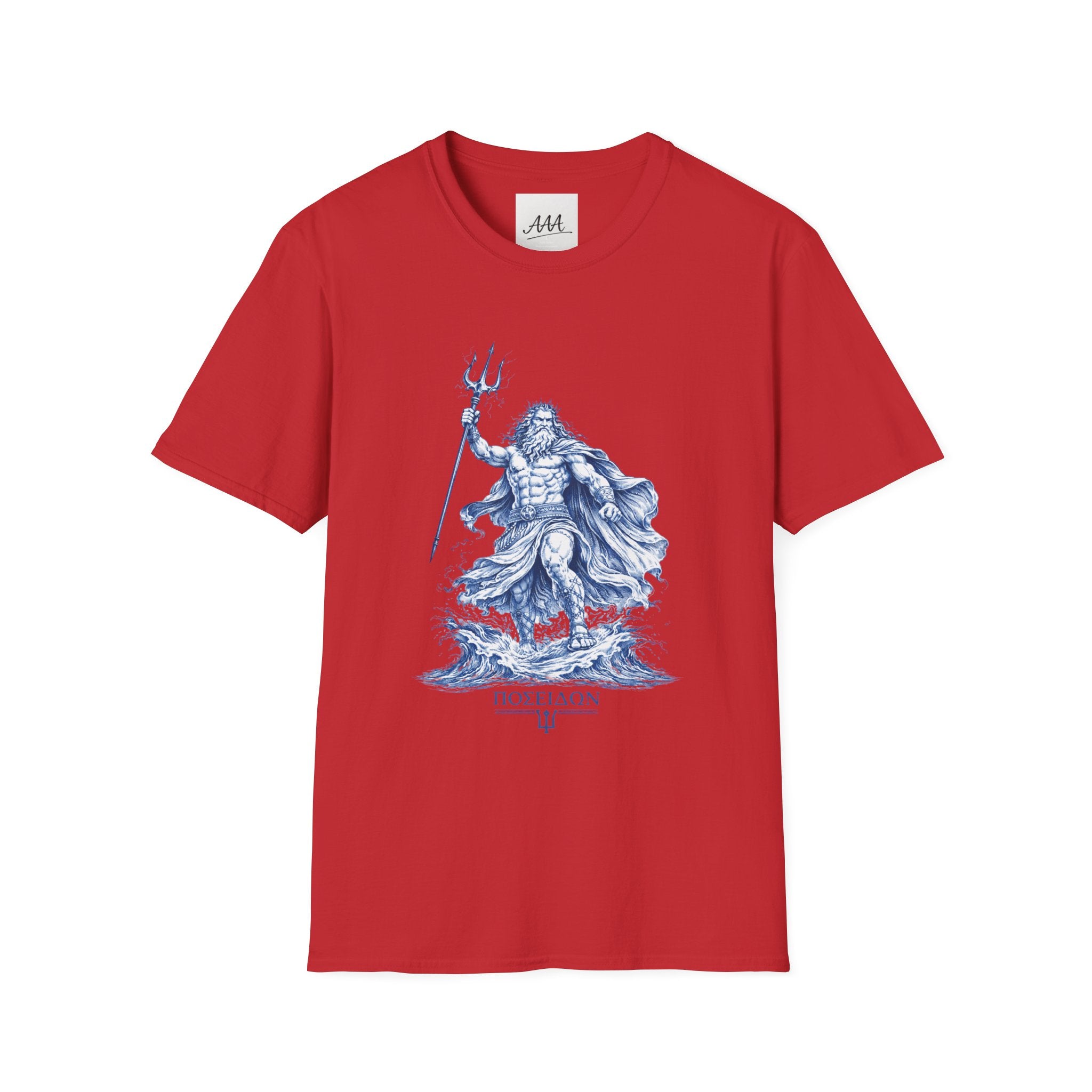 Poseidon T-Shirt | Greek God of the Sea Mythology Tee | Ancient Greece Graphic Shirt | Gift for Ocean Lover | Unisex Soft Cotton