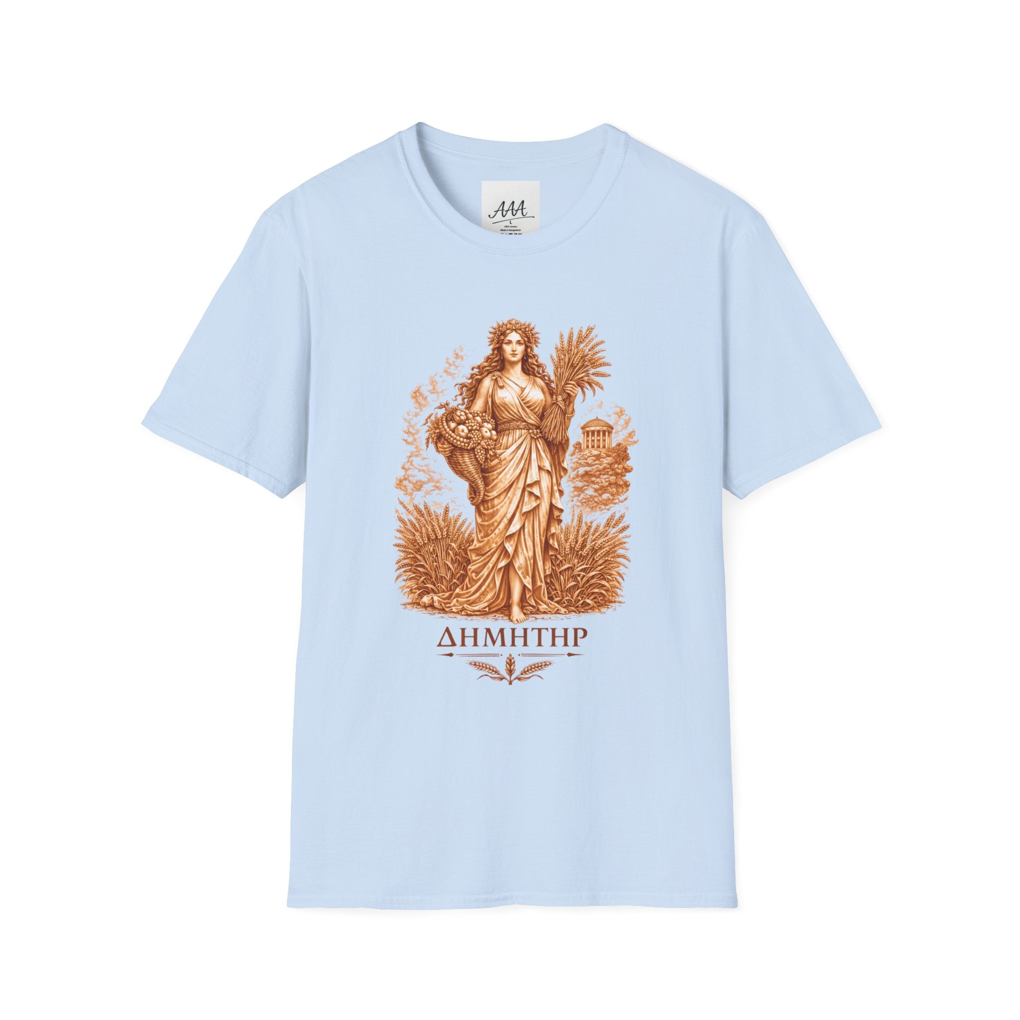 Demeter T-Shirt | Greek Goddess of Harvest Mythology Tee | Ancient Greece Graphic Shirt | Gift for Nature Lover | Unisex Soft Cotton