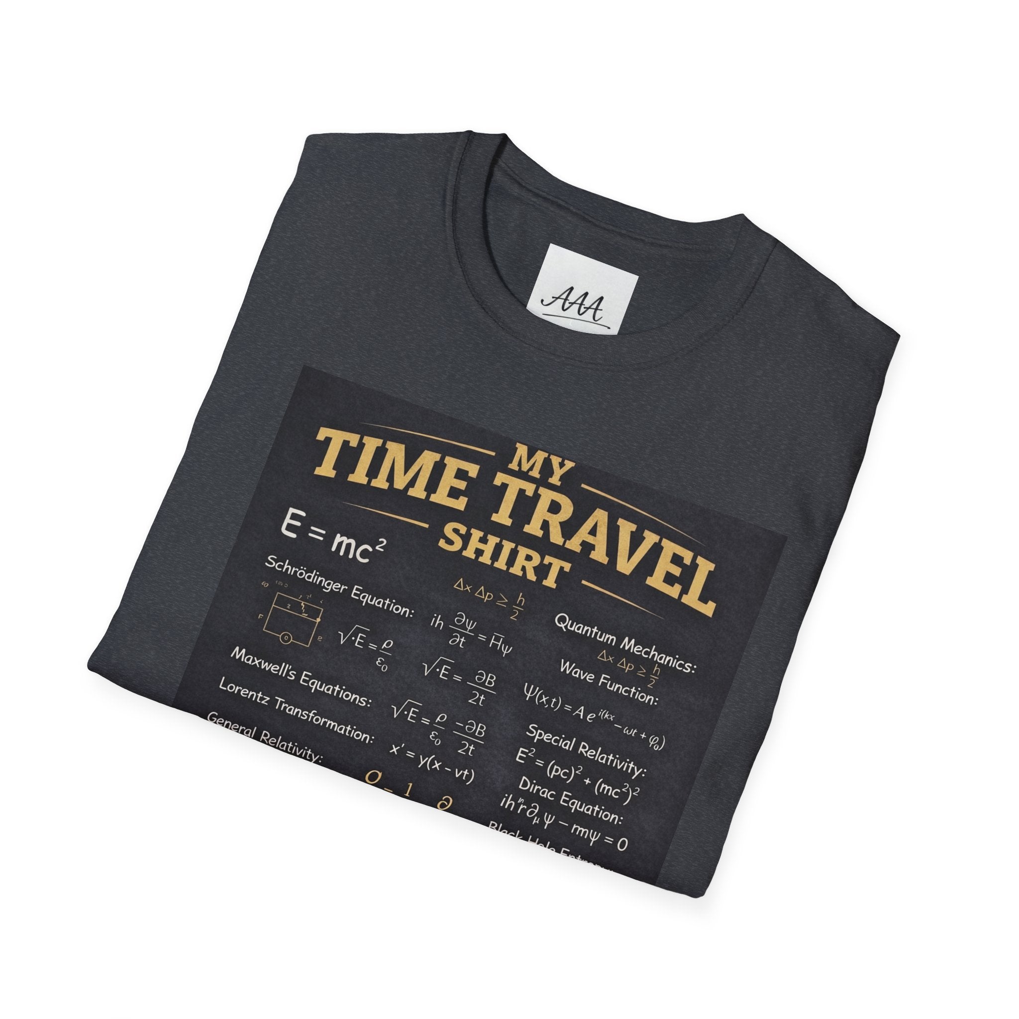 My Time Travel Shirt | Funny Physics Equations Time Traveler T-Shirt | Quantum Mechanics History Betting Unisex Tee