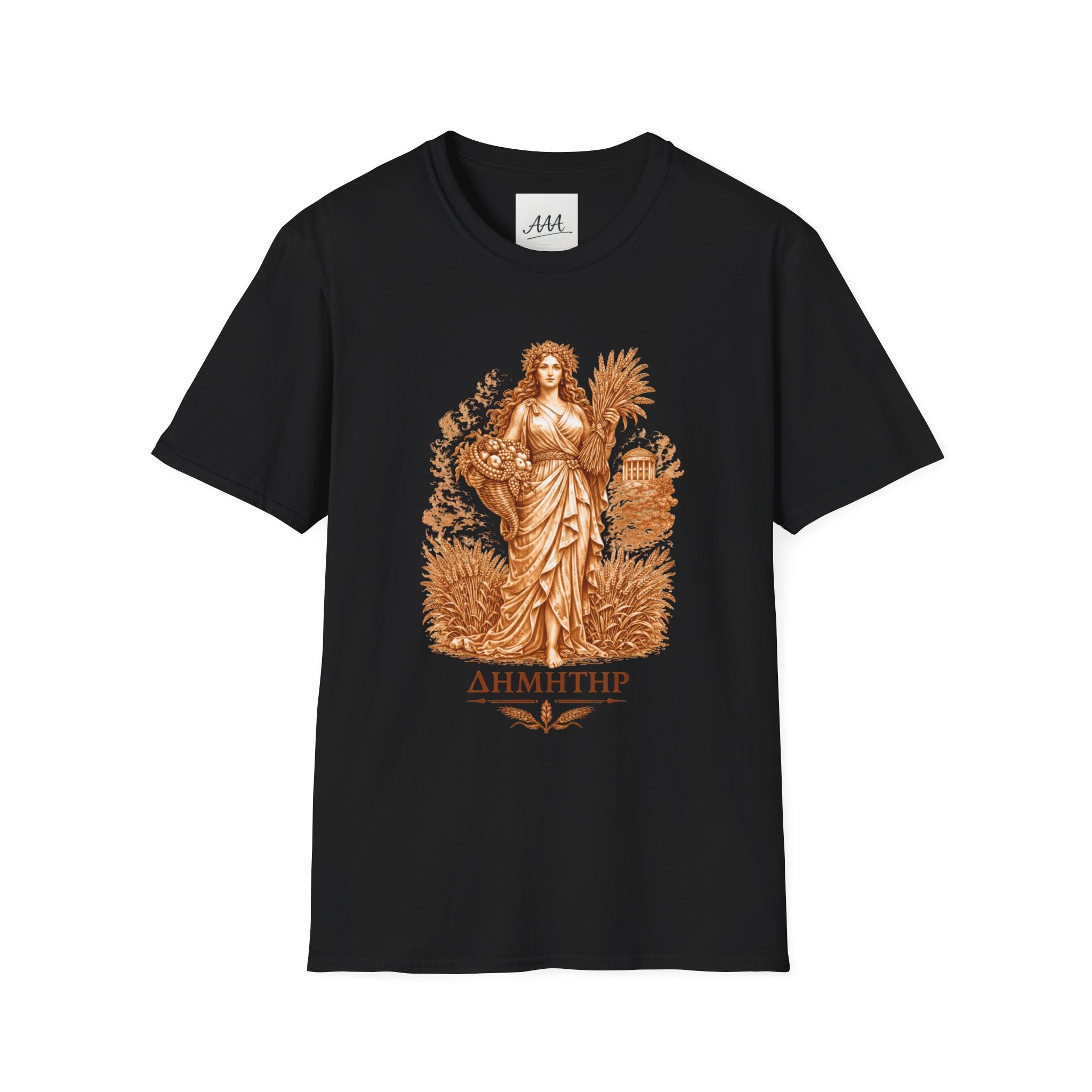 Demeter T-Shirt | Greek Goddess of Harvest Mythology Tee | Ancient Greece Graphic Shirt | Gift for Nature Lover | Unisex Soft Cotton