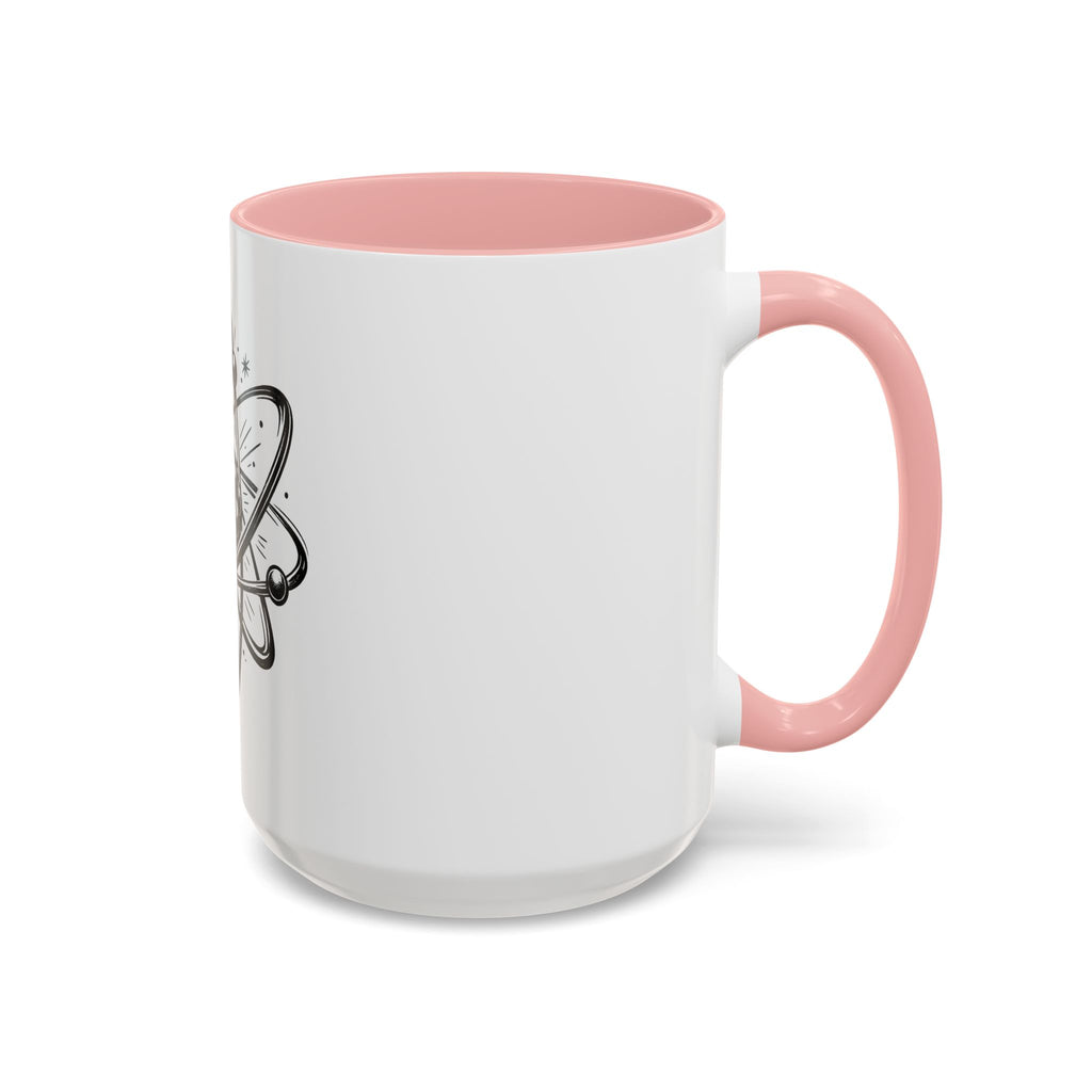 Atom Illustration Accent Mug | Science Coffee Cup