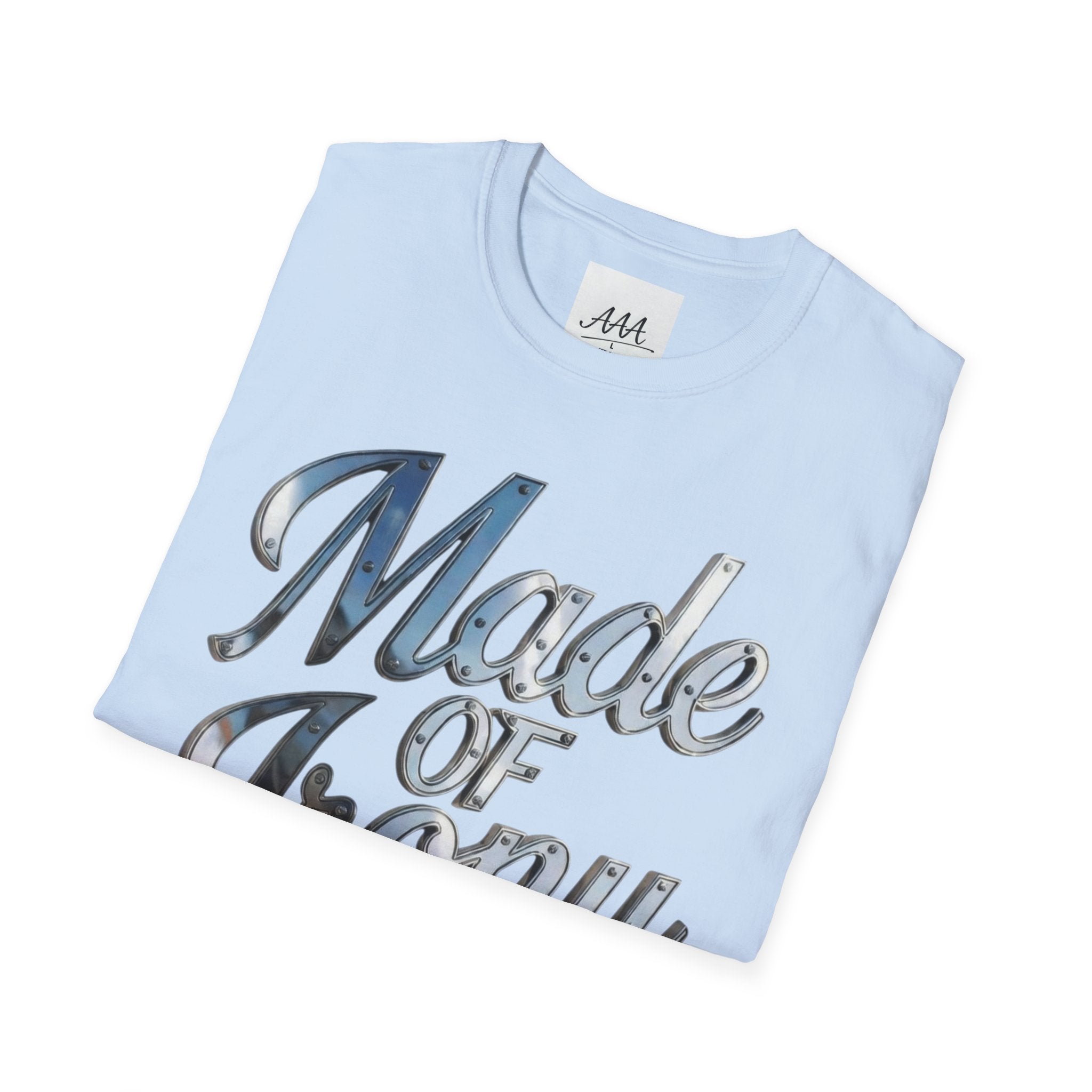 Made of Irony T-Shirt | Metallic Script Graphic Tee
