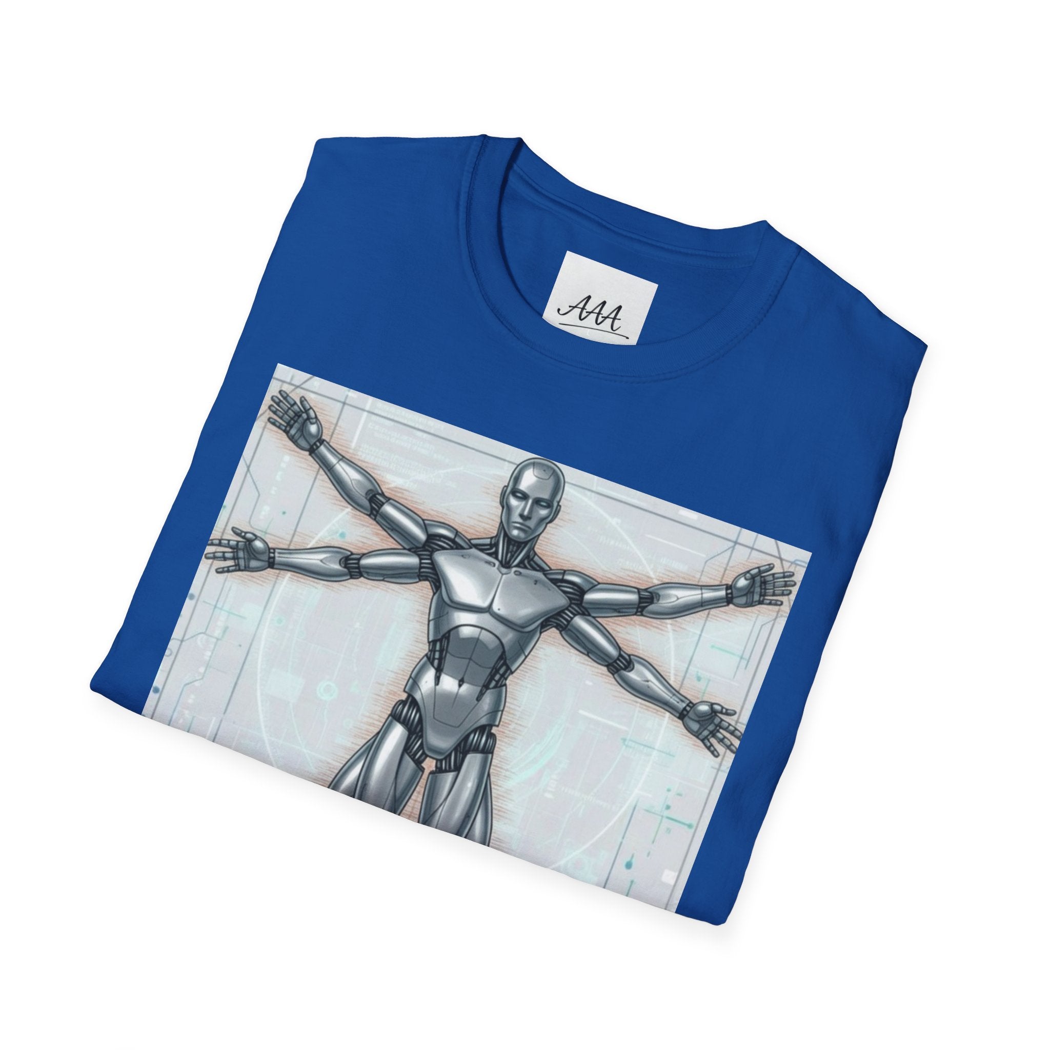 Cybernetic Vitruvian Man T-Shirt | Futuristic Anatomy Graphic Tee