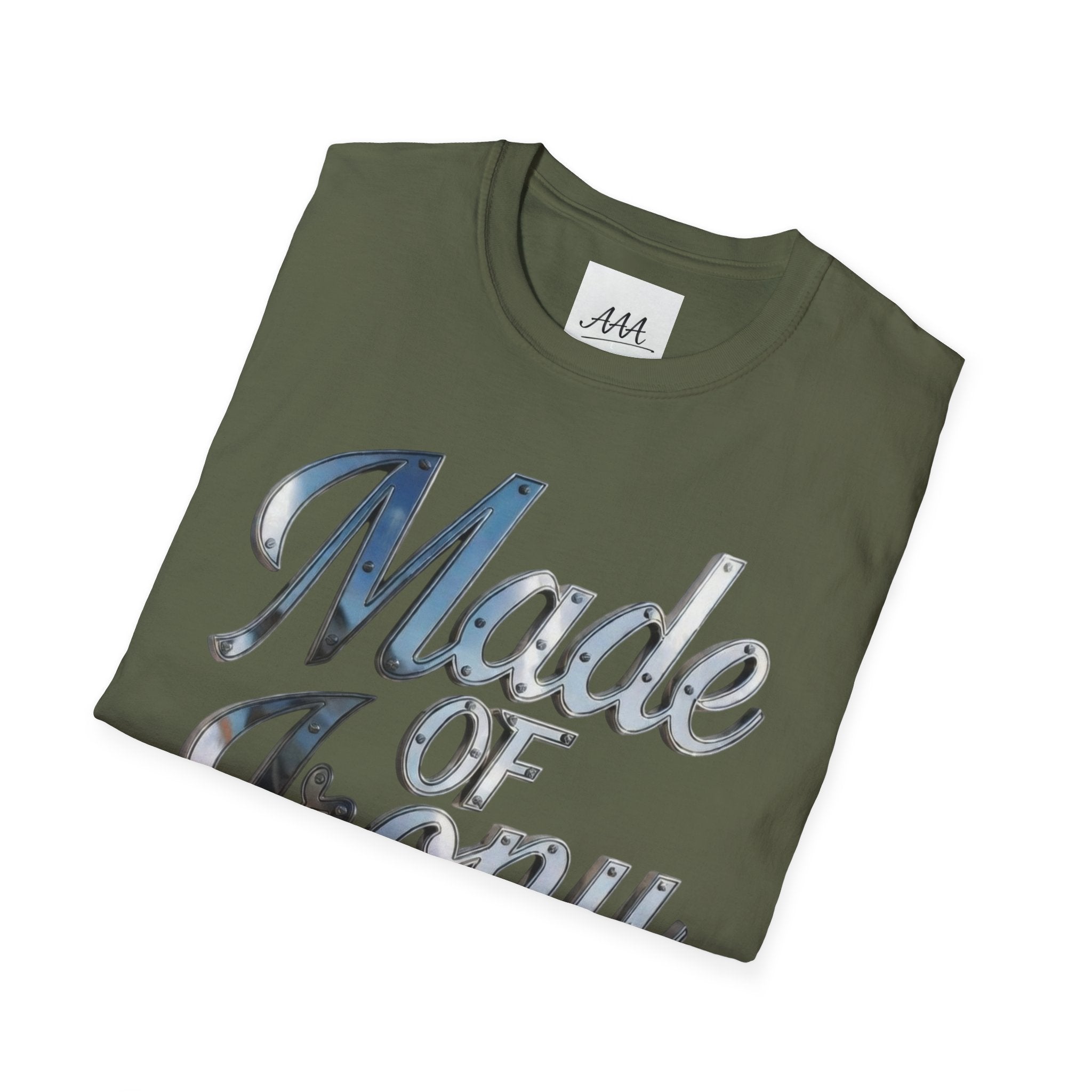 Made of Irony T-Shirt | Metallic Script Graphic Tee