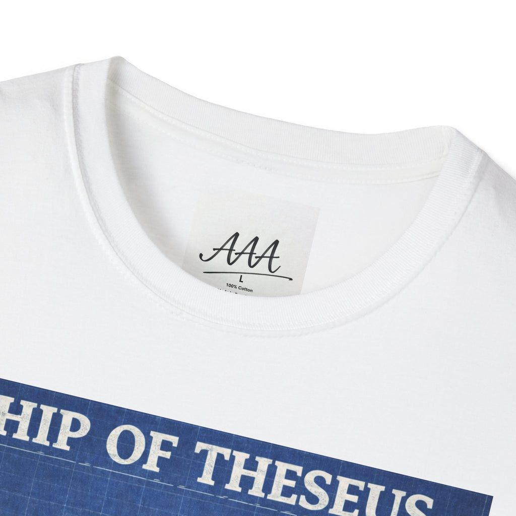 Ship of Theseus Blueprint T-Shirt | Nautical Diagram, Philosophical Art