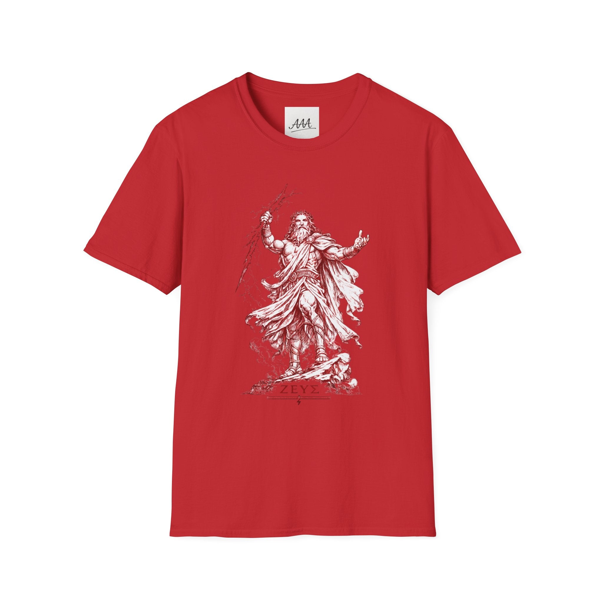 Zeus T-Shirt | King of the Gods Greek Mythology Tee | Ancient Greece Graphic Shirt | Gift for History Lover | Unisex Soft Cotton