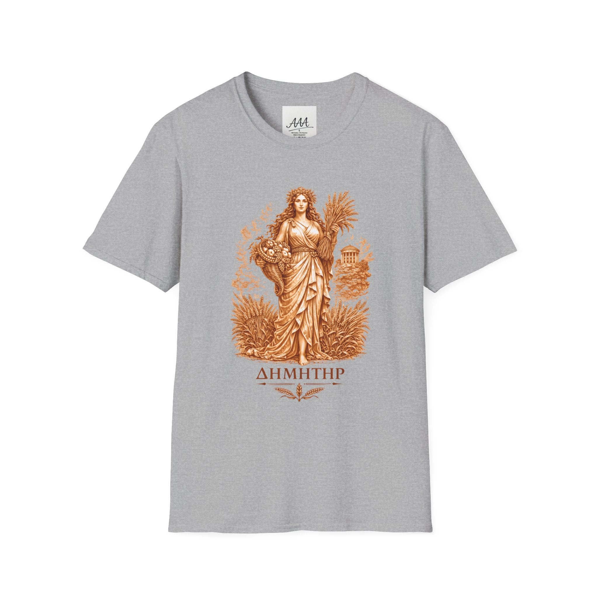 Demeter T-Shirt | Greek Goddess of Harvest Mythology Tee | Ancient Greece Graphic Shirt | Gift for Nature Lover | Unisex Soft Cotton