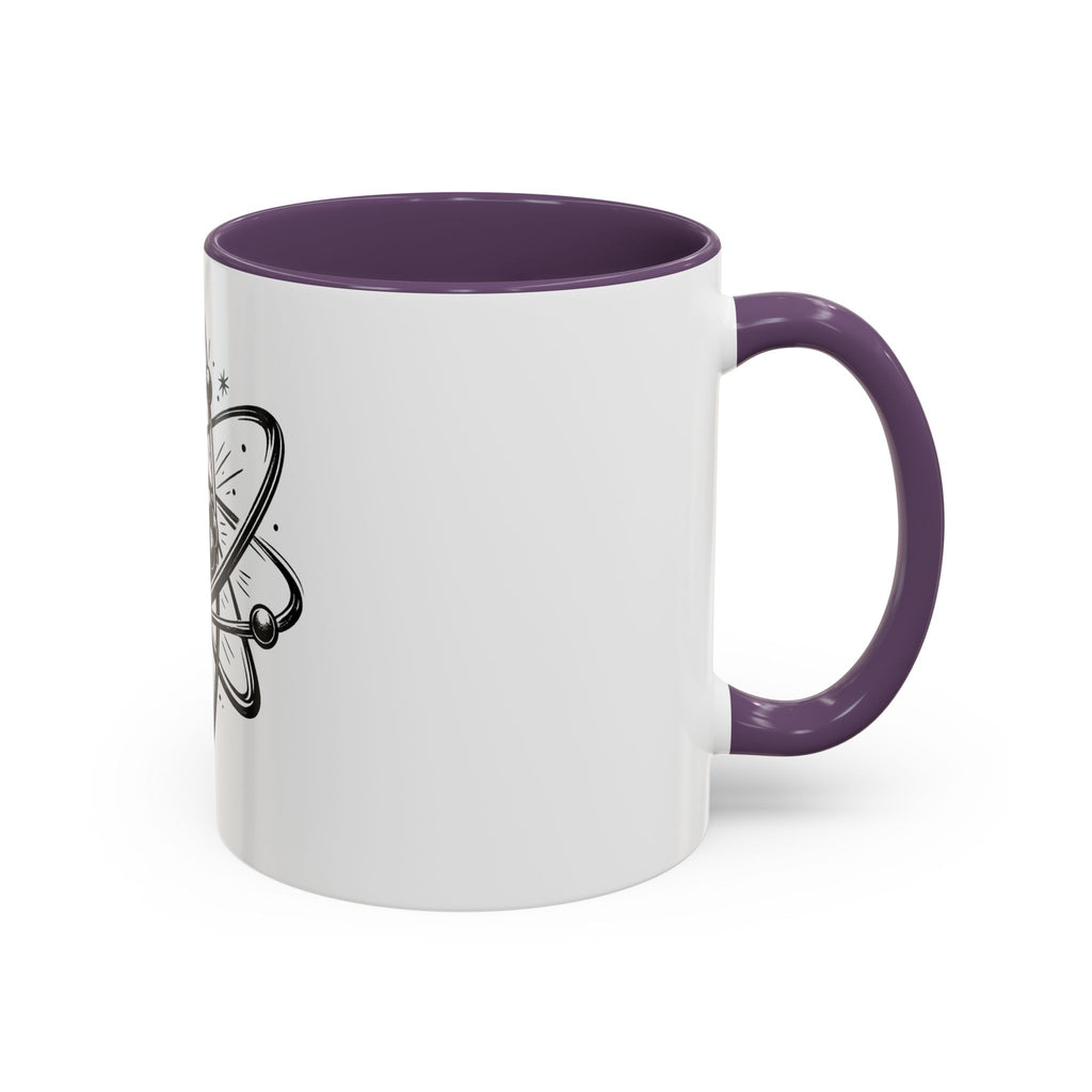 Atom Illustration Accent Mug | Science Coffee Cup