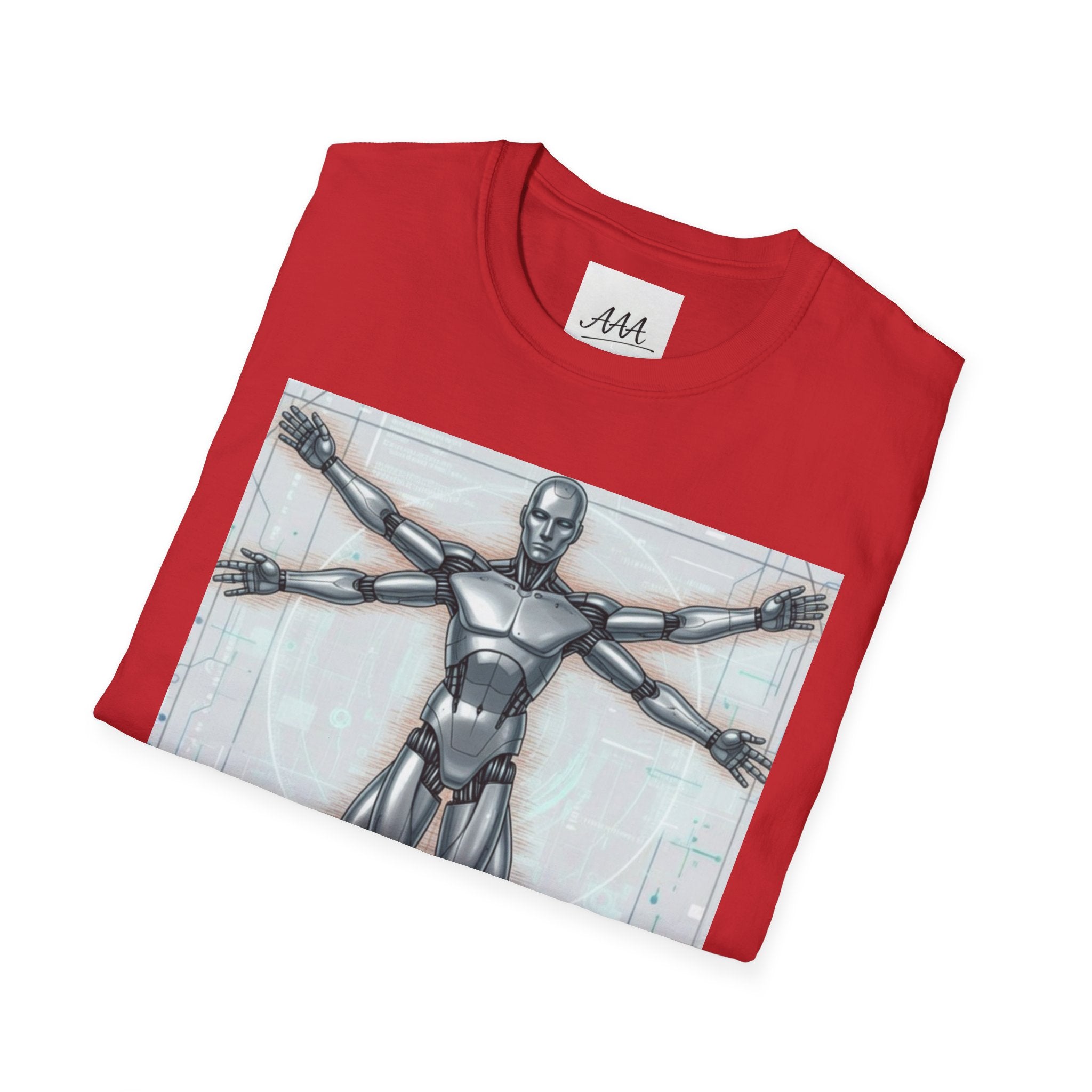 Cybernetic Vitruvian Man T-Shirt | Futuristic Anatomy Graphic Tee