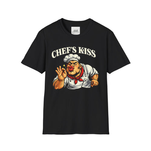 Chef's Kiss T-Shirt | Funny Chef Kissing Fingers Unisex T-Shirt | Italian Chef Meme Shirt | Cooking Gag Gift