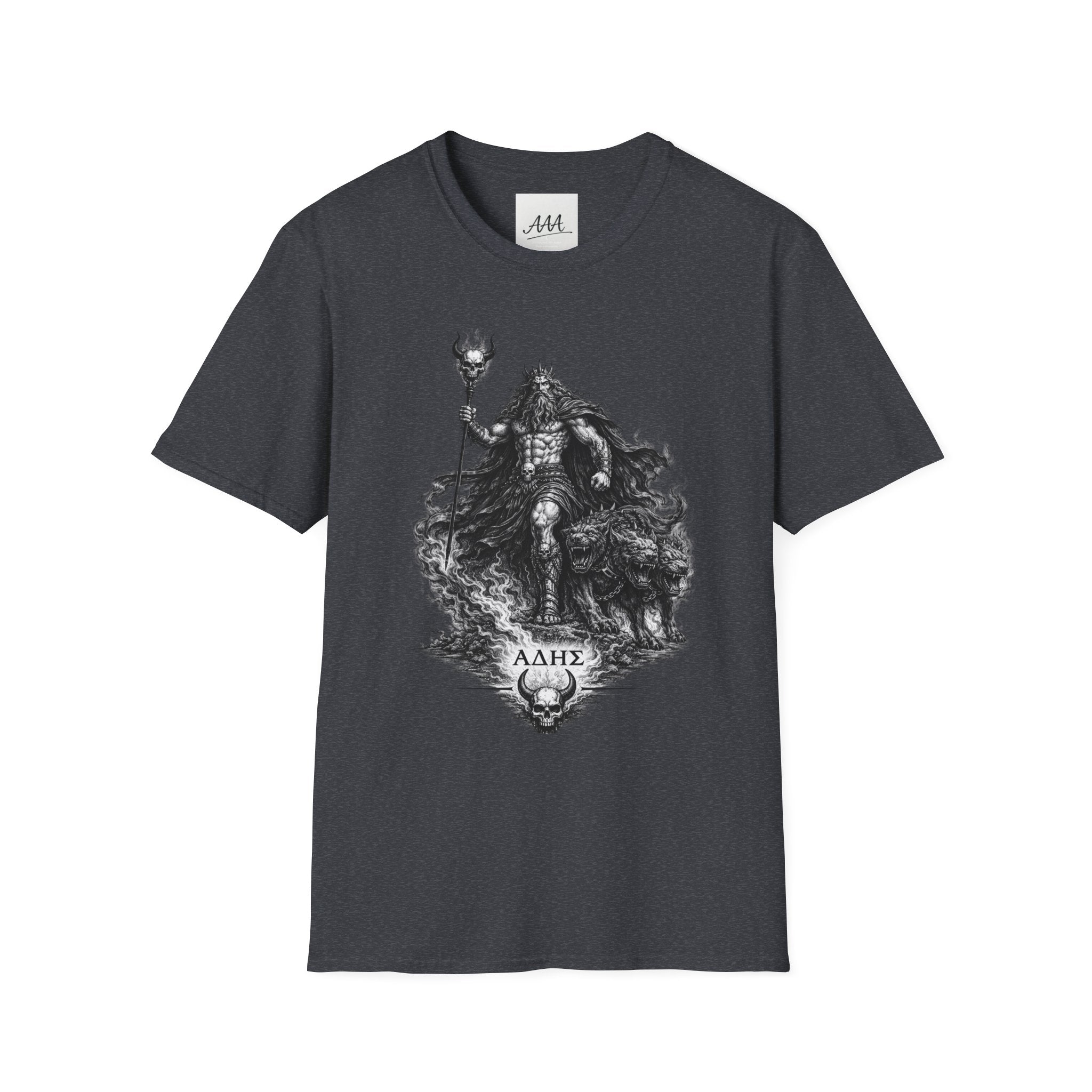 Hades Greek God T-Shirt | Dark Fantasy Hades with Cerberus Unisex T-Shirt | Olympian Collection