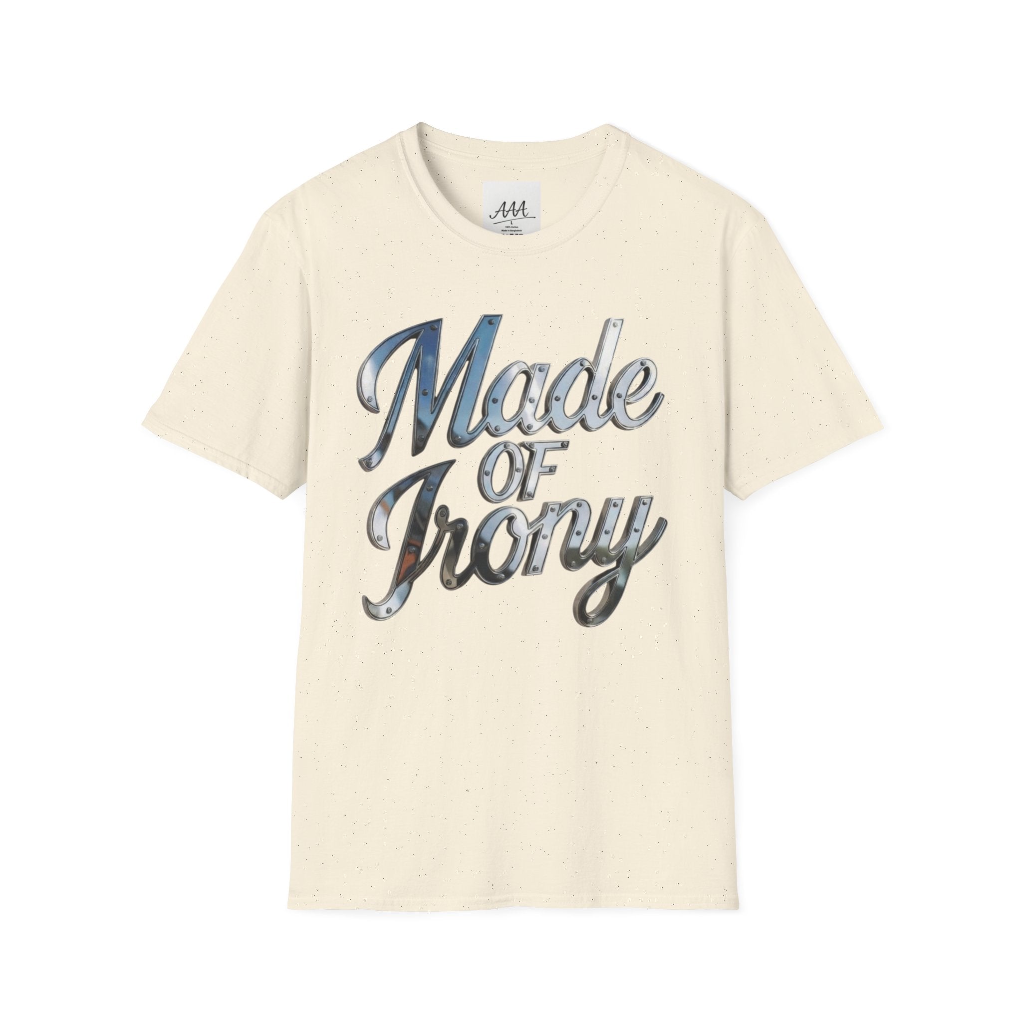 Made of Irony T-Shirt | Metallic Script Graphic Tee