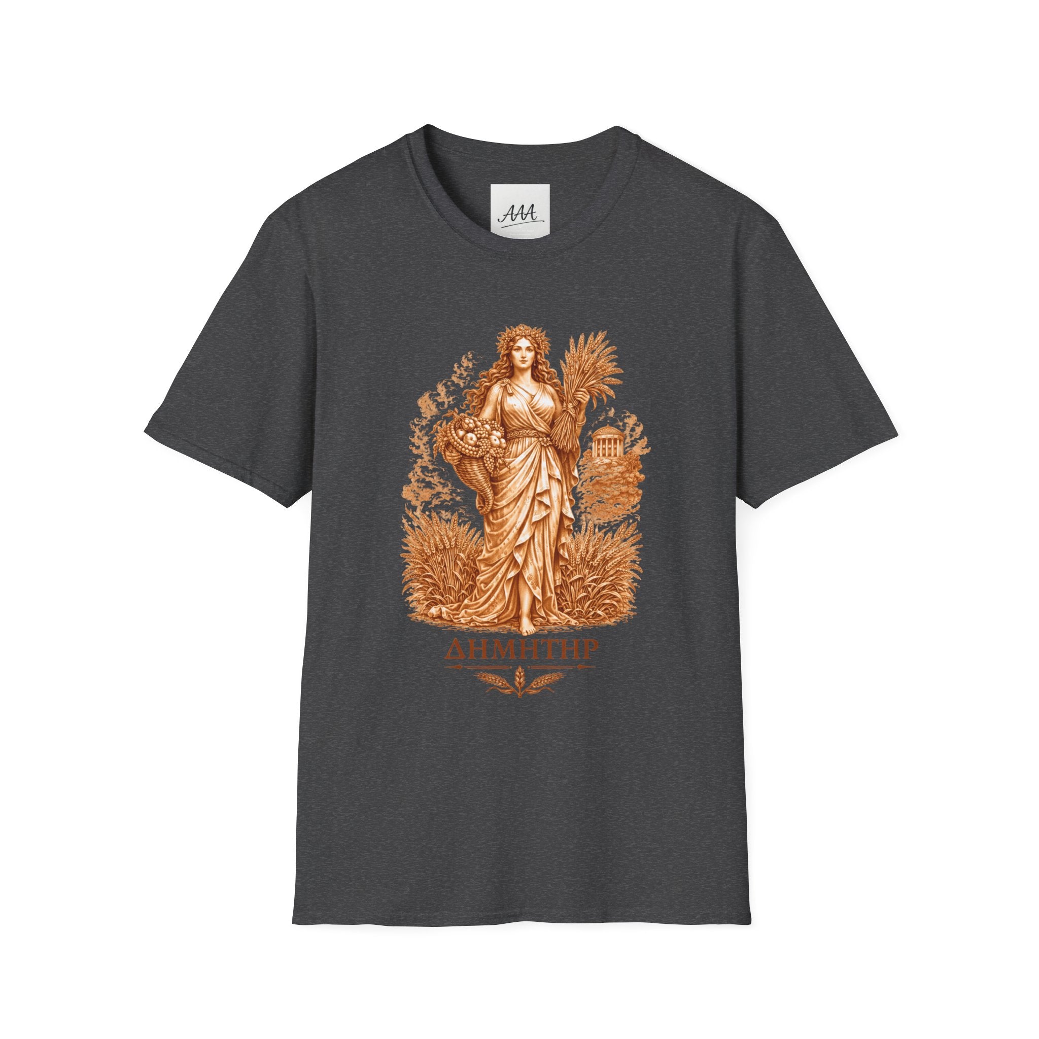 Demeter T-Shirt | Greek Goddess of Harvest Mythology Tee | Ancient Greece Graphic Shirt | Gift for Nature Lover | Unisex Soft Cotton