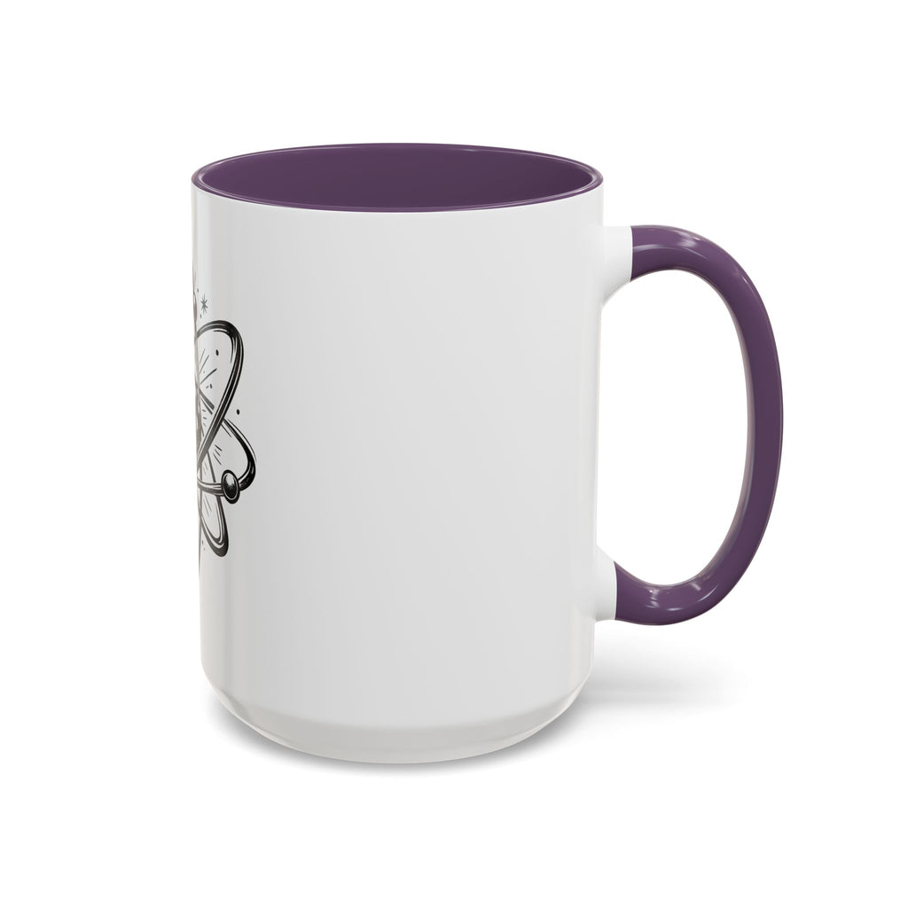 Atom Illustration Accent Mug | Science Coffee Cup
