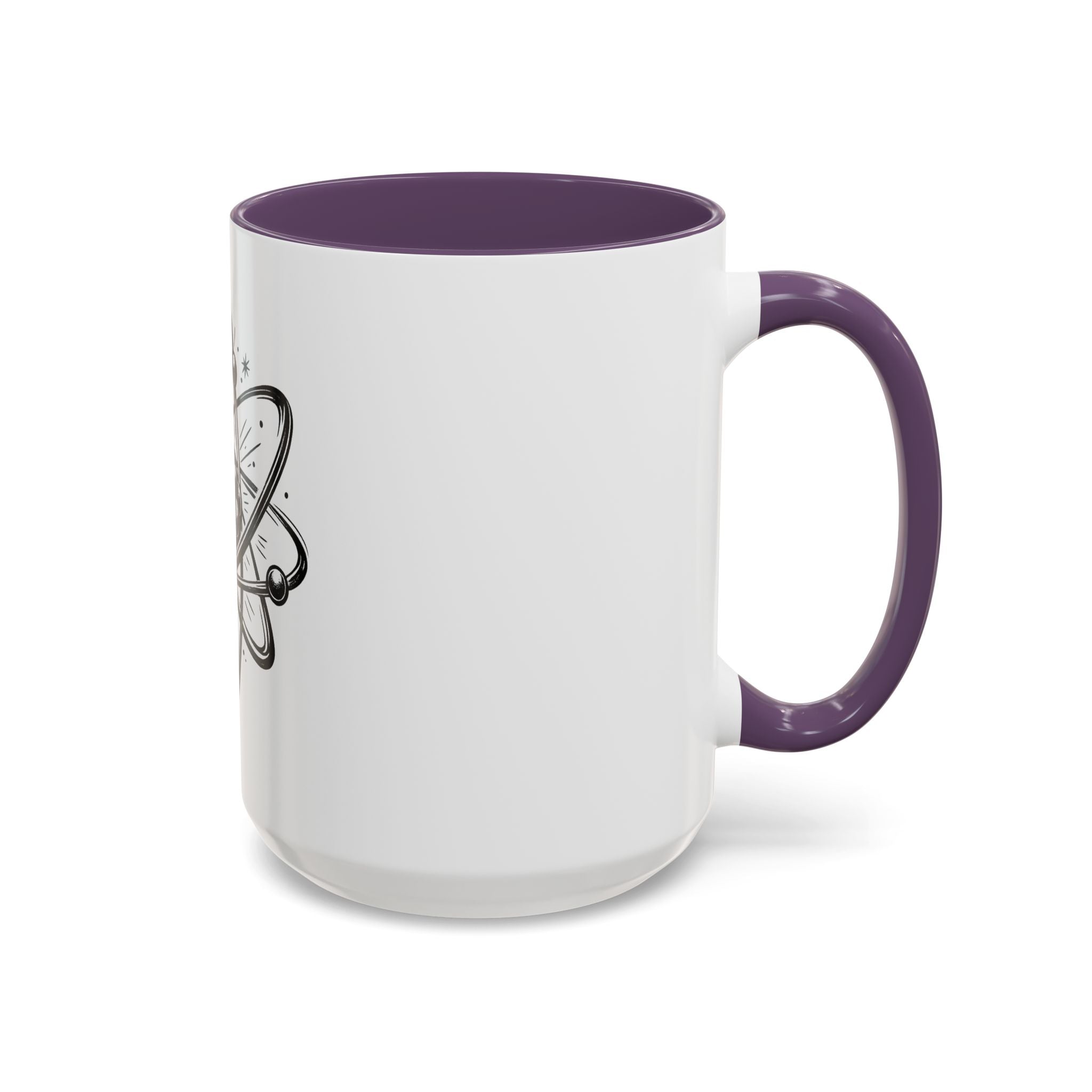 Atom Illustration Accent Mug | Science Coffee Cup