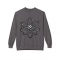Retro Atom Illustration Sweatshirt | Science Molecule Graphic Crewneck | STEM Gift | Chemistry Teacher Shirt | Nerd Aesthetic Pullover