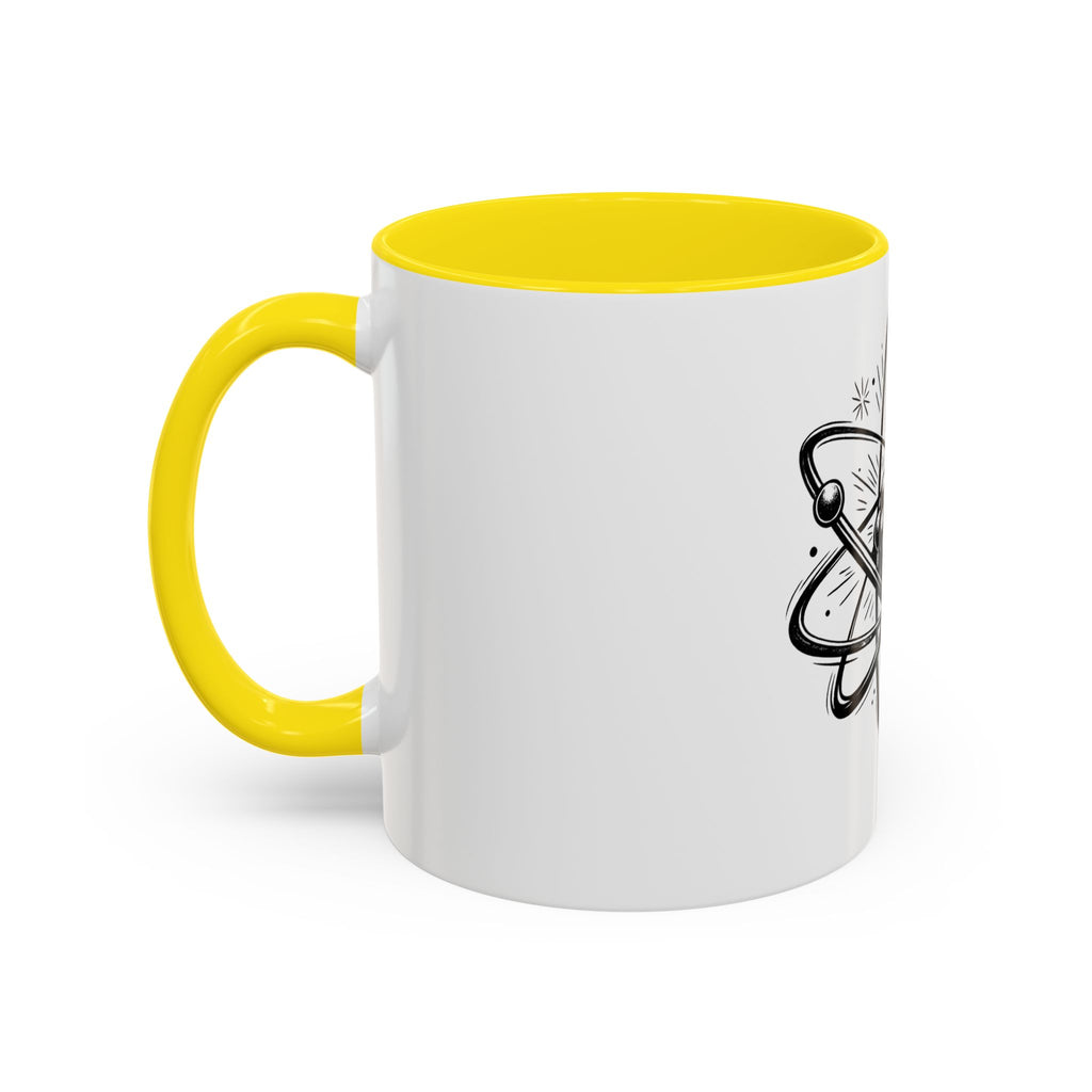 Atom Illustration Accent Mug | Science Coffee Cup
