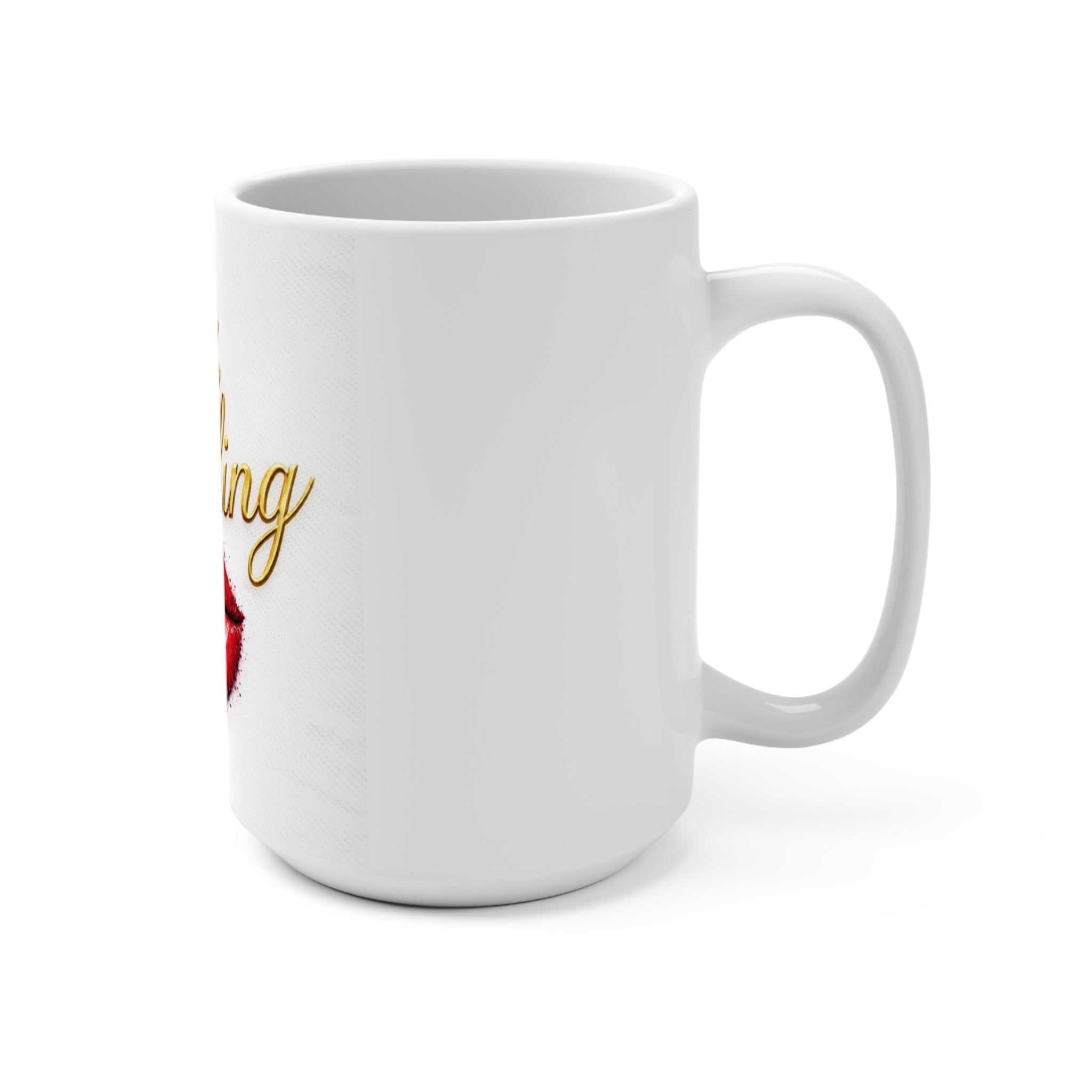 Ciao, Darling 15oz Ceramic Red Kiss Coffee Cup