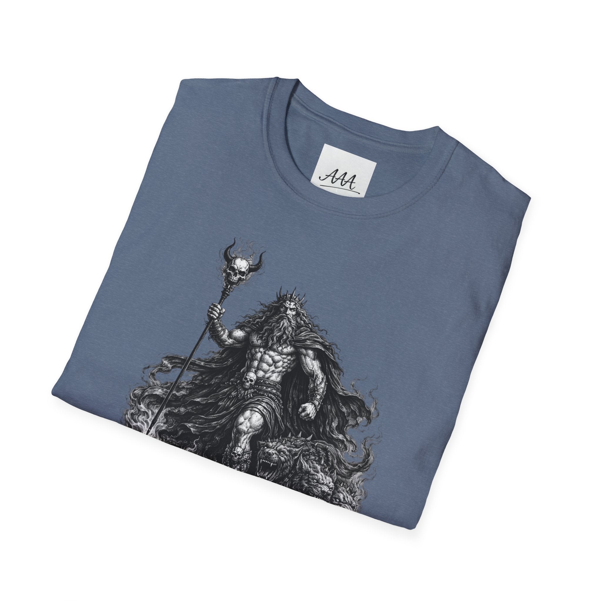 Hades Greek God T-Shirt | Dark Fantasy Hades with Cerberus Unisex T-Shirt | Olympian Collection