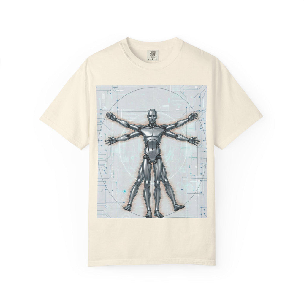 Vitruvian Robot T-Shirt Futuristic SciFi Graphic Tee
