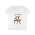 Unapologetically Beautiful V-Neck Tee Retro Vanity Graphic Ladies' T-Shirt
